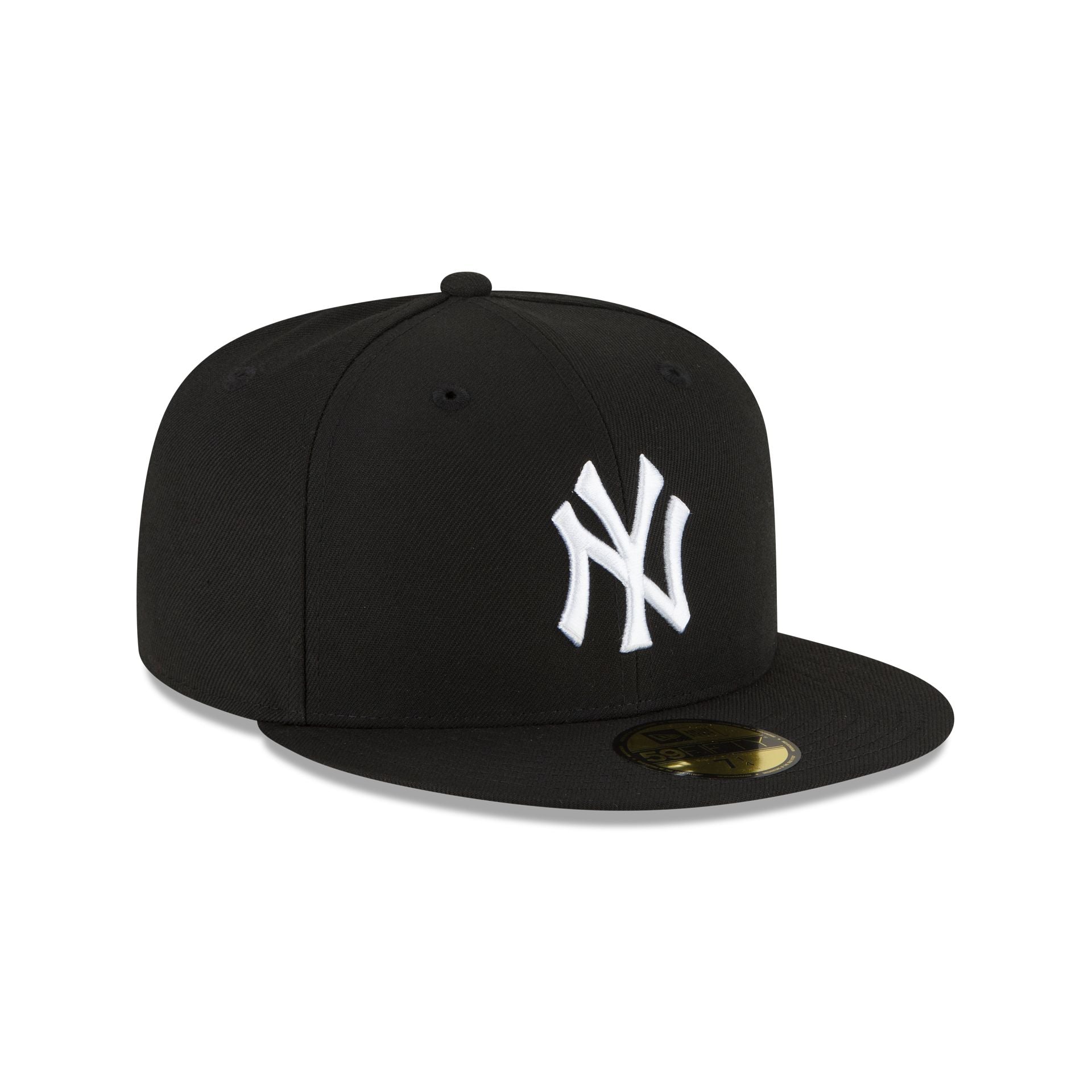 New York Yankees Black and White Basic 59FIFTY Fitted Hat - Image 3