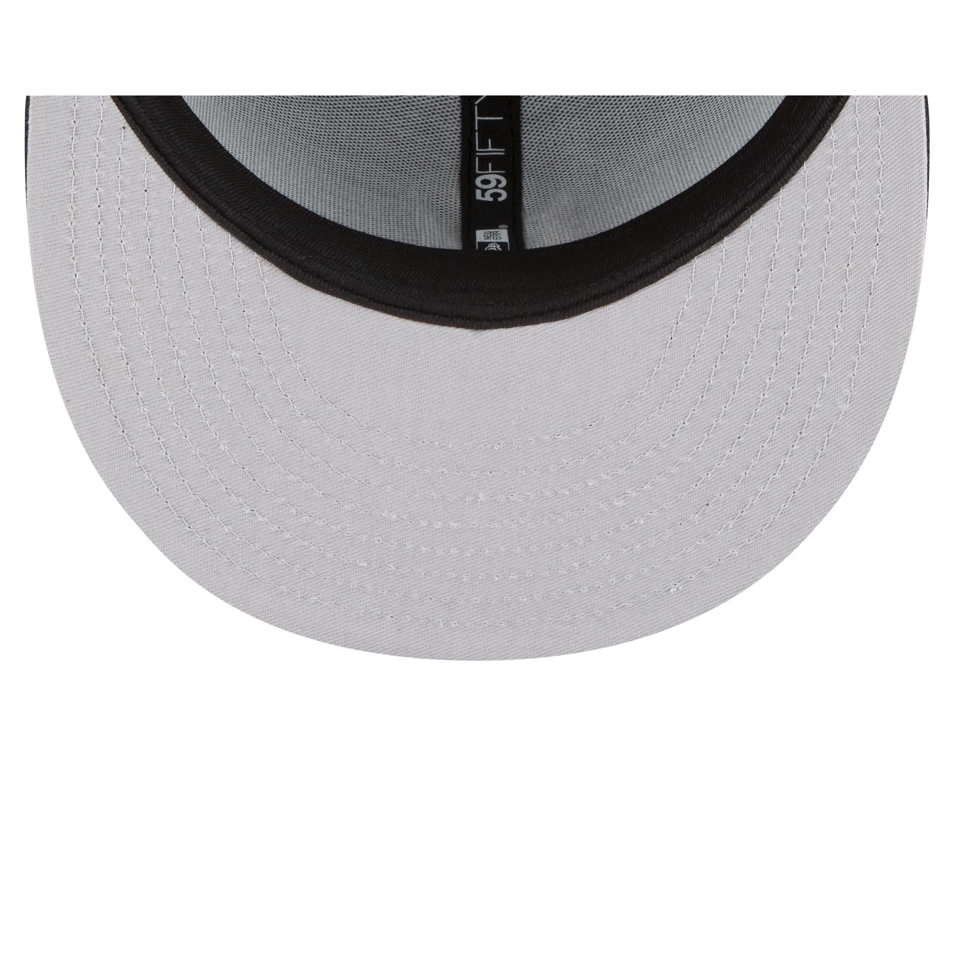 New York Yankees Black and White Basic 59FIFTY Fitted Hat - Image 7