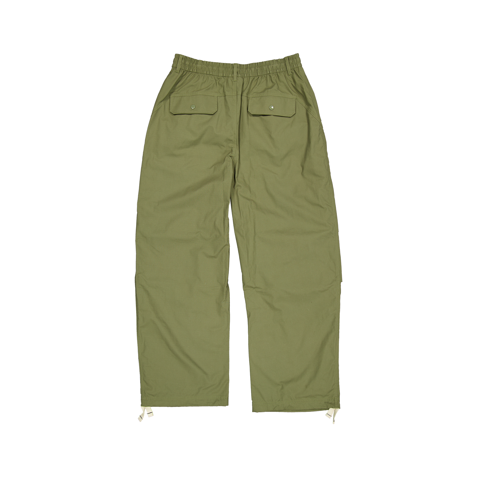 New Era Branded Loose Military Cargo Green Bark Pants - Image 2