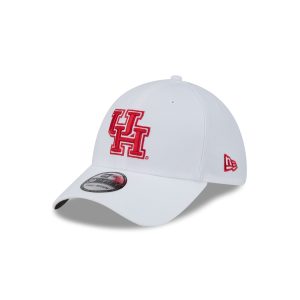 Houston Cougars Optic White 39THIRTY Stretch Fit Hat