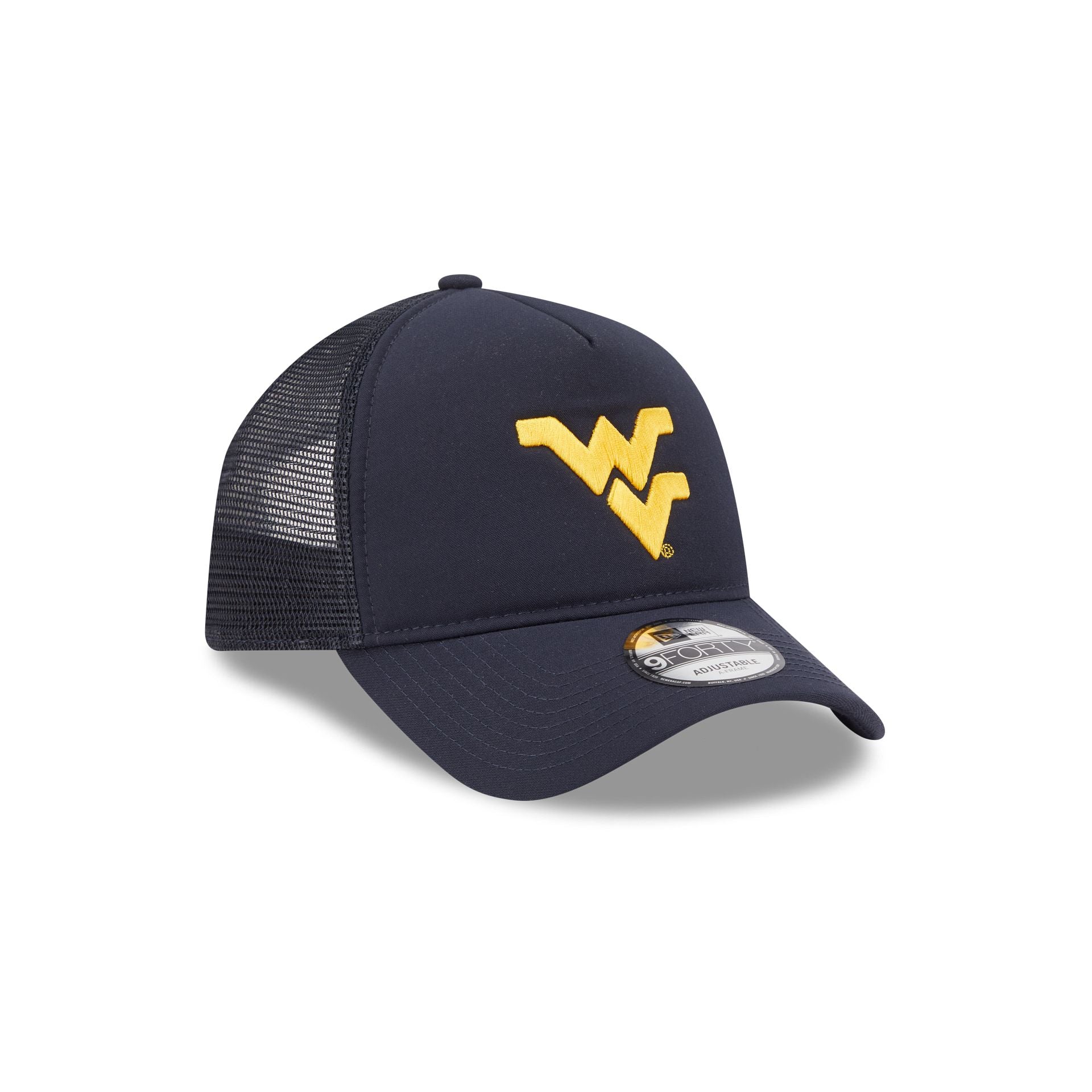West Virginia Mountaineers Go-To 9FORTY A-Frame Trucker Hat - Image 3
