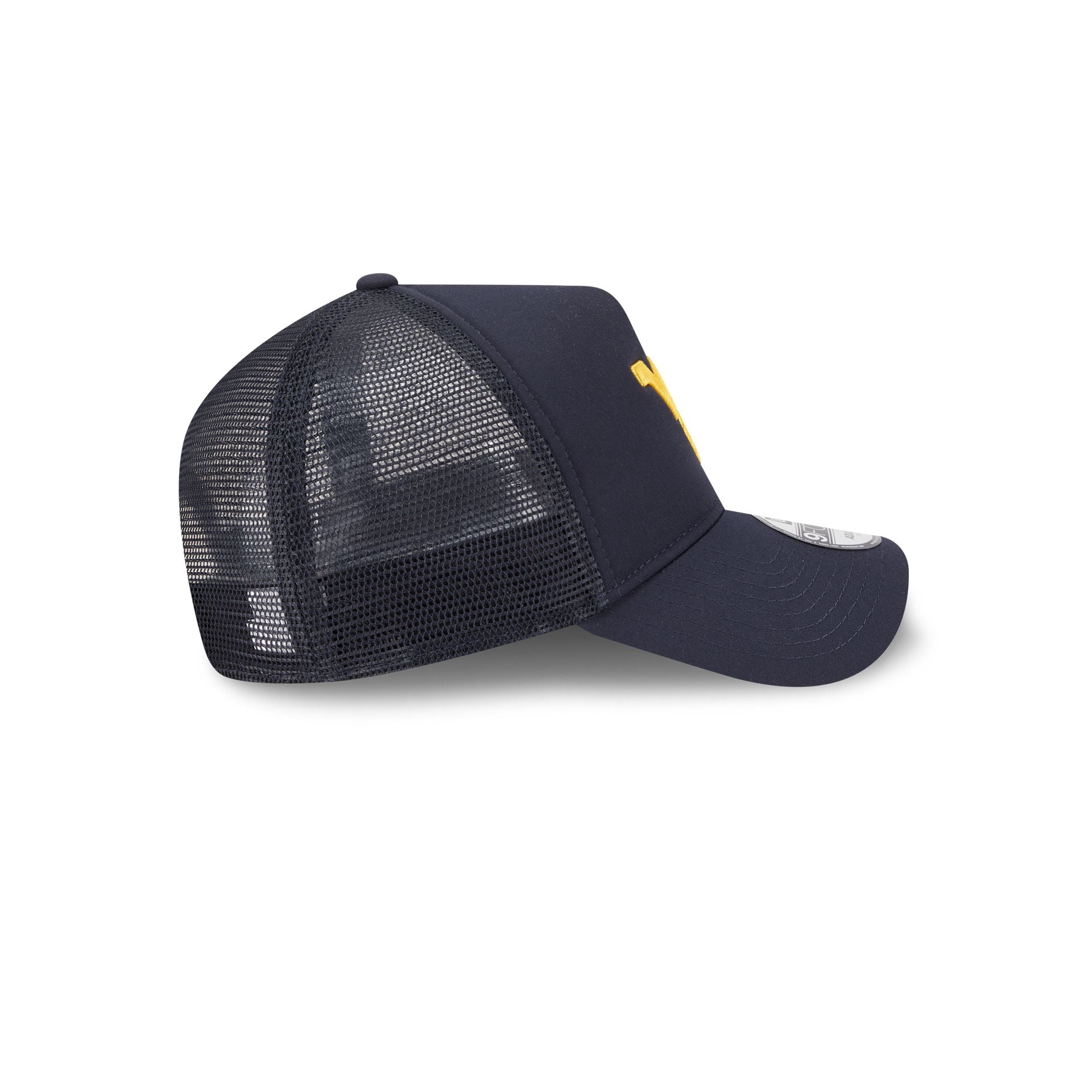 West Virginia Mountaineers Go-To 9FORTY A-Frame Trucker Hat - Image 5