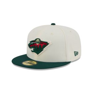 Minnesota Wild Chrome White 59FIFTY Fitted Hat