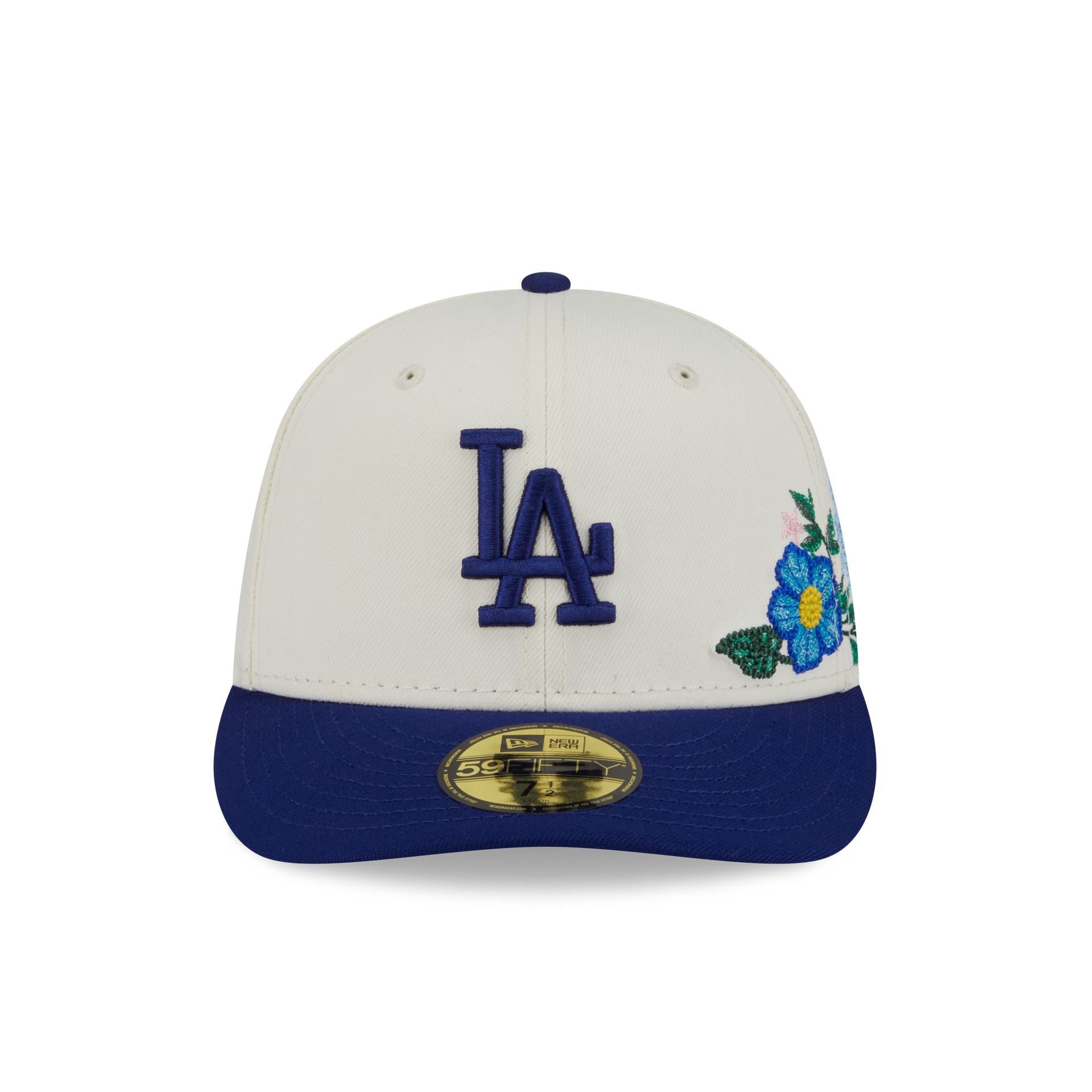 Los Angeles Dodgers Tonal Florals White 59FIFTY Fitted Hat - Image 2