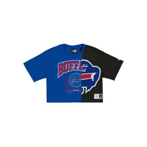 Buffalo Bills Team Split Women's Cropped Short-Sleeve T-Shirt