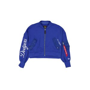 Alpha Industries x Los Angeles Dodgers Blue Women's Full Zip Cropped F