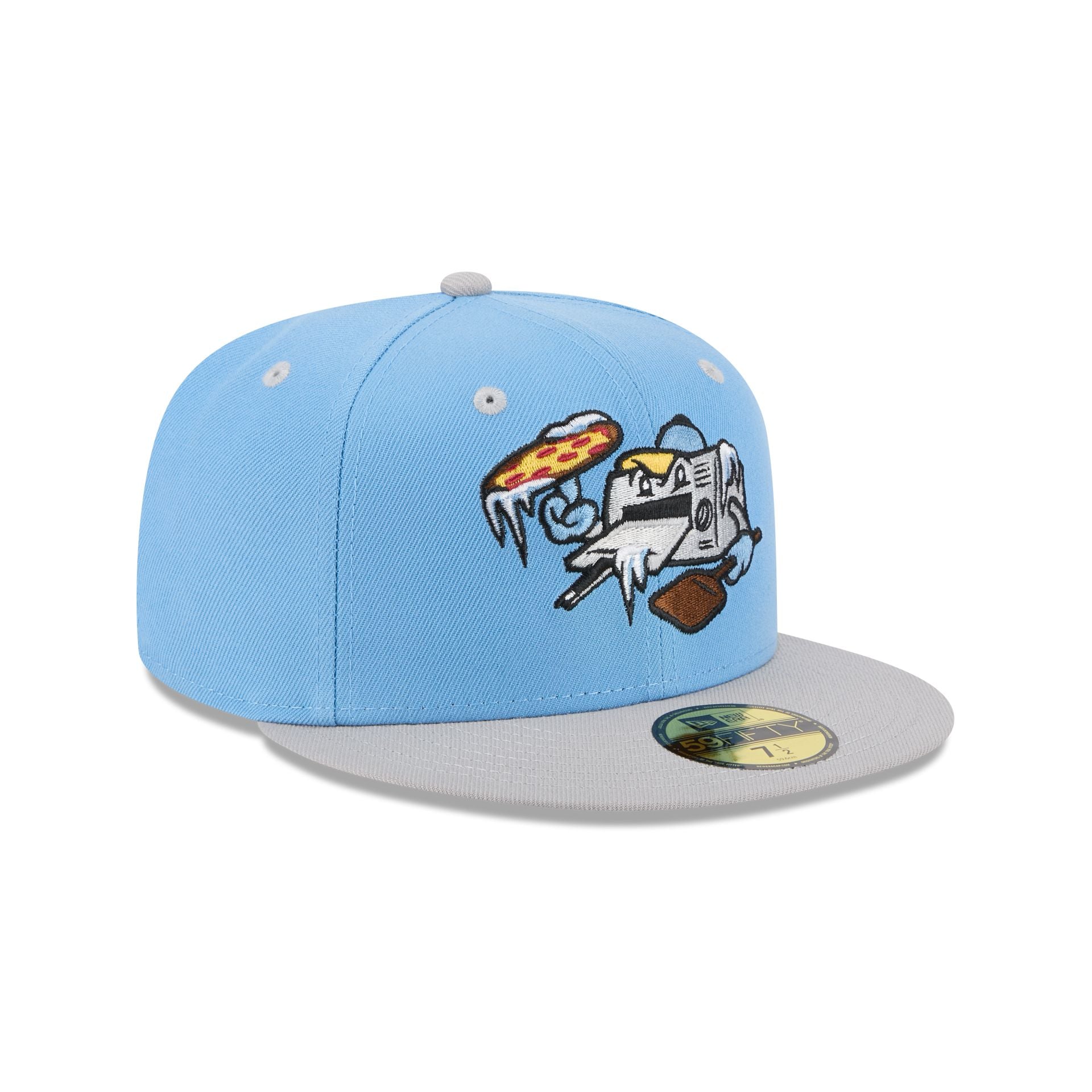 Wisconsin Timber Rattlers Theme Night Light Blue 59FIFTY Fitted Hat - Image 3