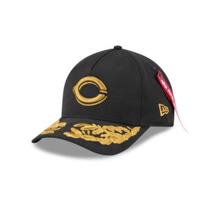 Alpha Industries x Cincinnati Reds Black 9FORTY M-Crown A-Frame Snapba