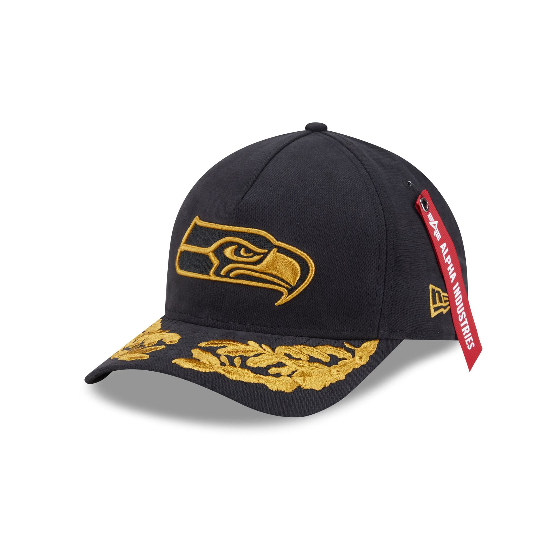Alpha Industries x Seattle Seahawks Black 9FORTY M-Crown A-Frame Snapb