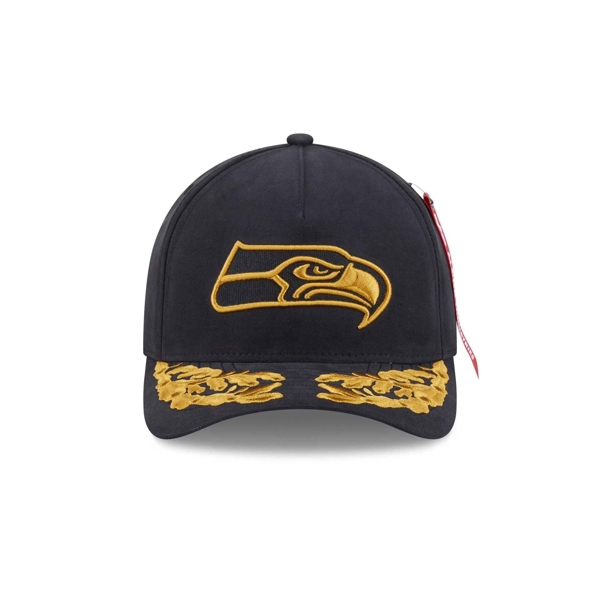 Alpha Industries x Seattle Seahawks Black 9FORTY M-Crown A-Frame Snapb - Image 2
