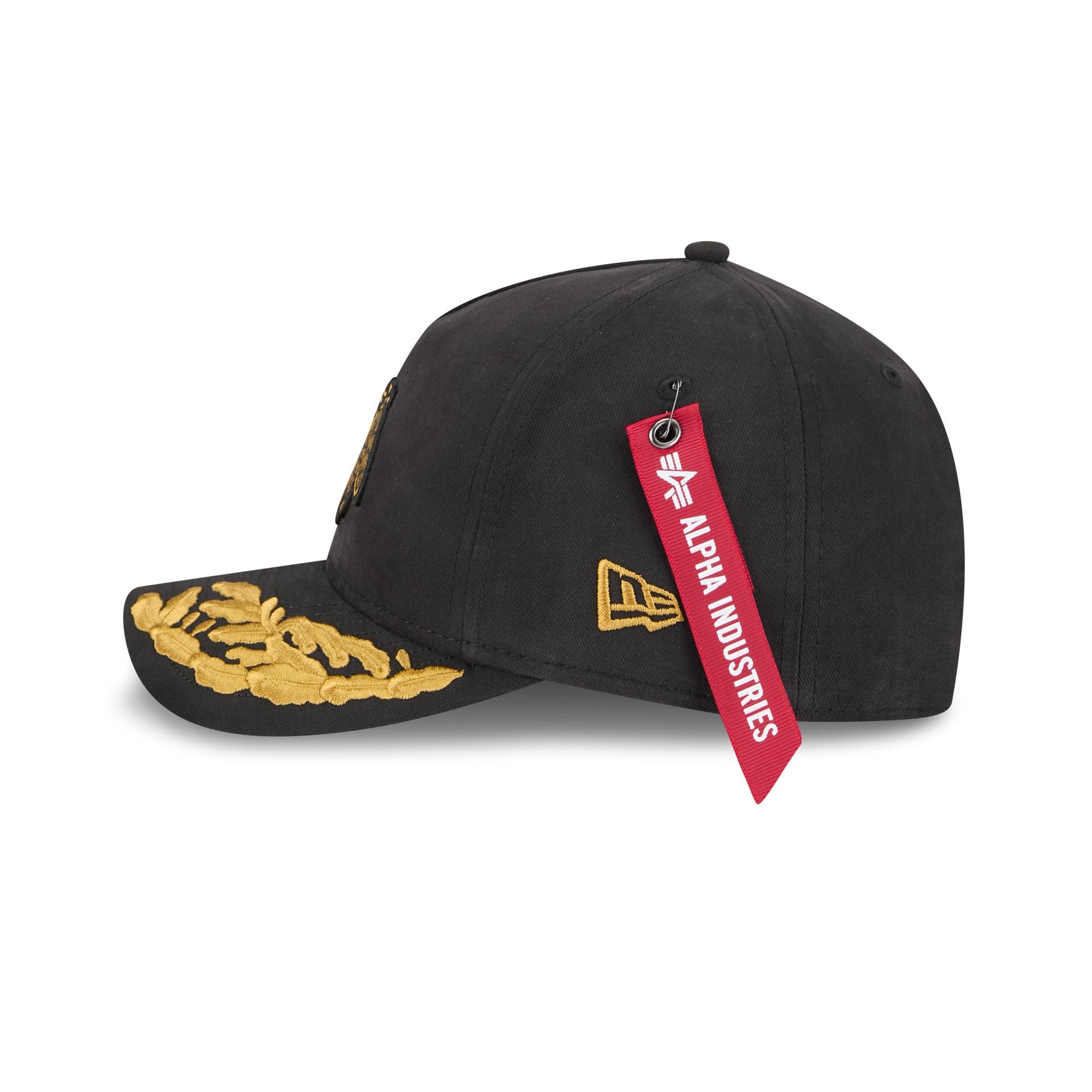Alpha Industries x Chicago Blackhawks Black 9FORTY M-Crown A-Frame Sna - Image 4