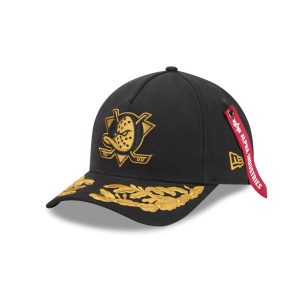 Alpha Industries x Anaheim Ducks Black 9FORTY M-Crown A-Frame Snapback