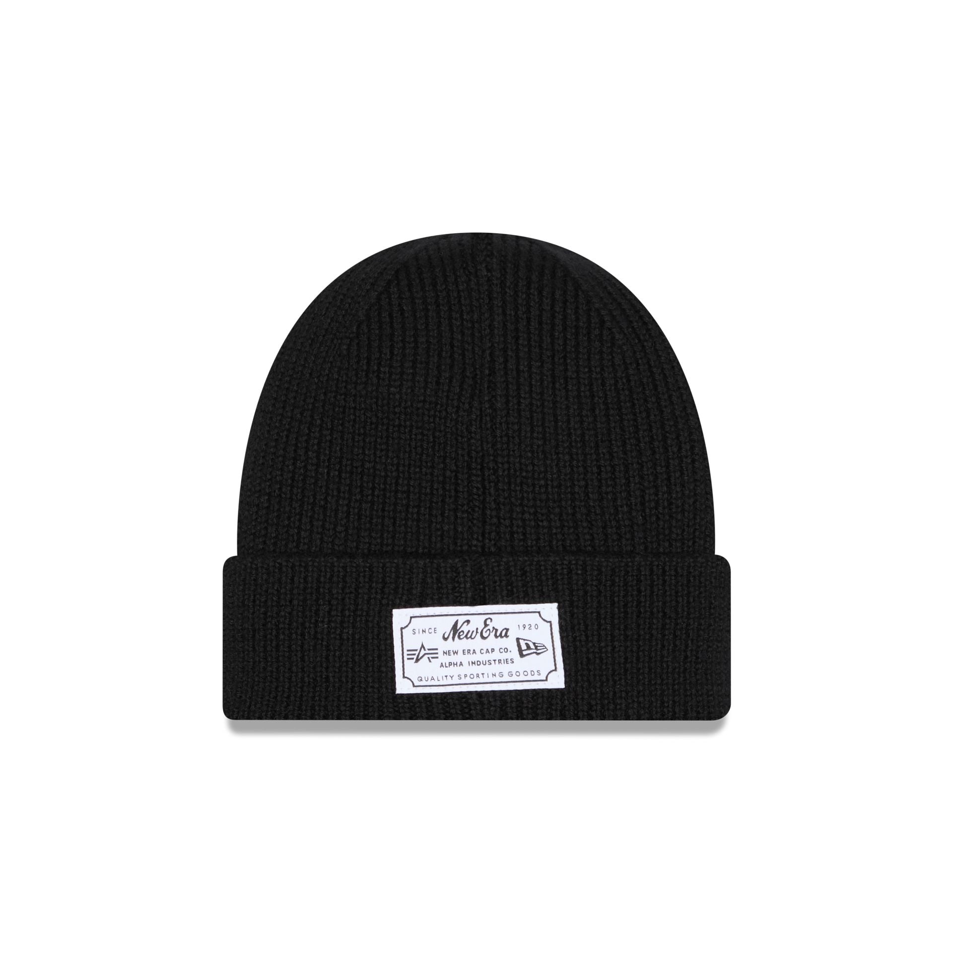 Alpha Industries x Chicago Blackhawks Black Cuff Knit Hat - Image 3
