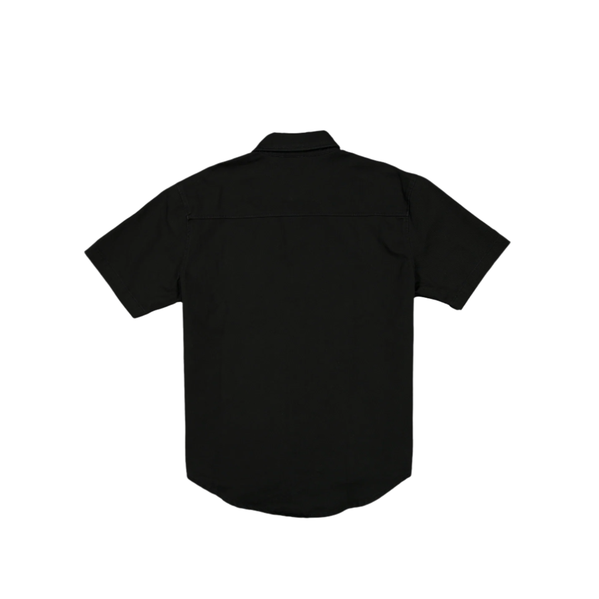 New Era Branded Ellicott Black Twill Half Sleeve Button Up Shirt - Image 3