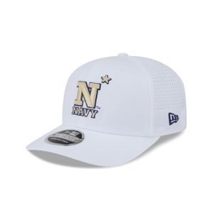 Navy Midshipmen Optic White Performance 9SEVENTY Stretch-Snap Hat