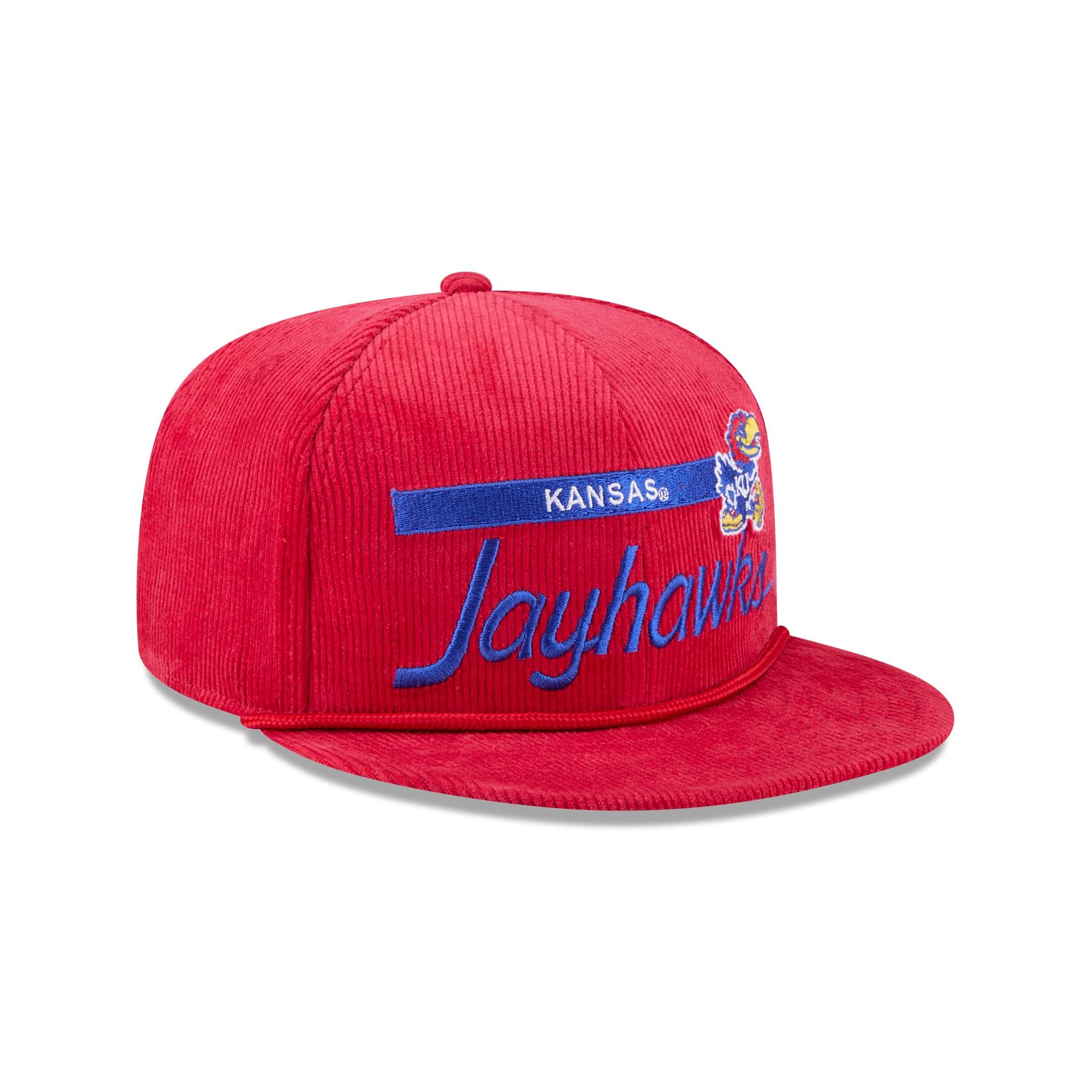Kansas Jayhawks College Vault Corduroy Rope 9FIFTY Snapback Hat - Image 3