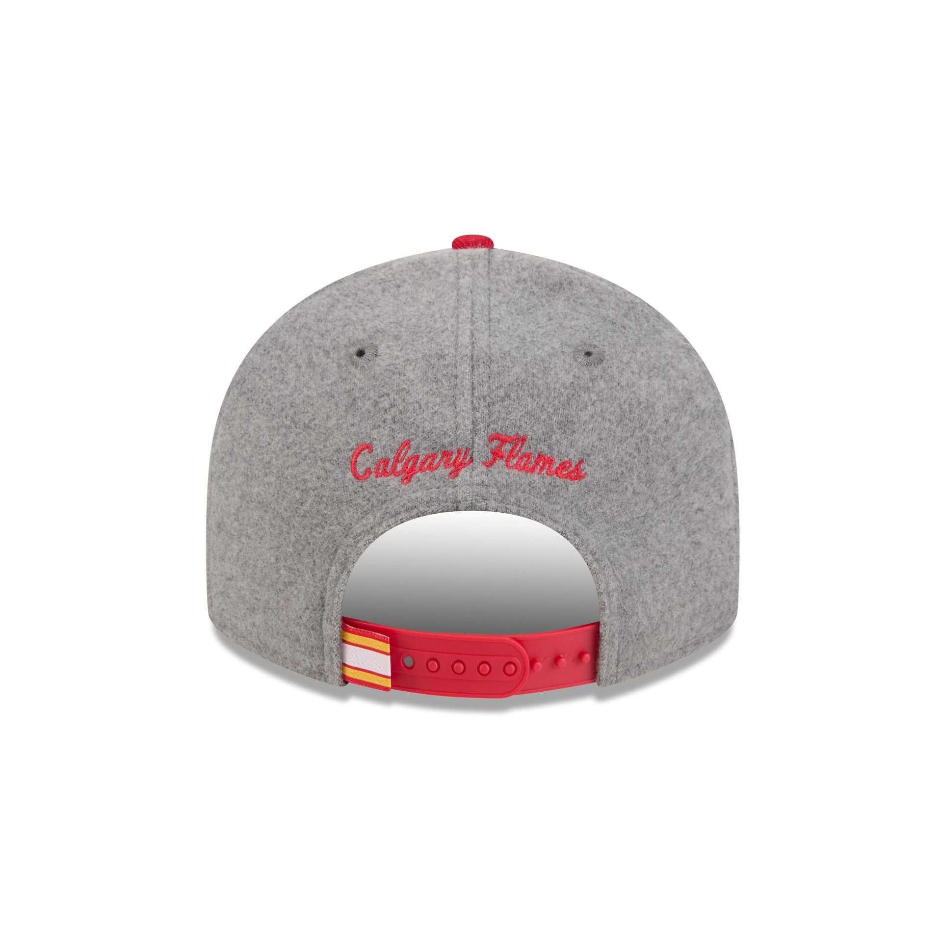 Calgary Flames Heather Gray Wool Low Profile 9FIFTY Snapback Hat - Image 6