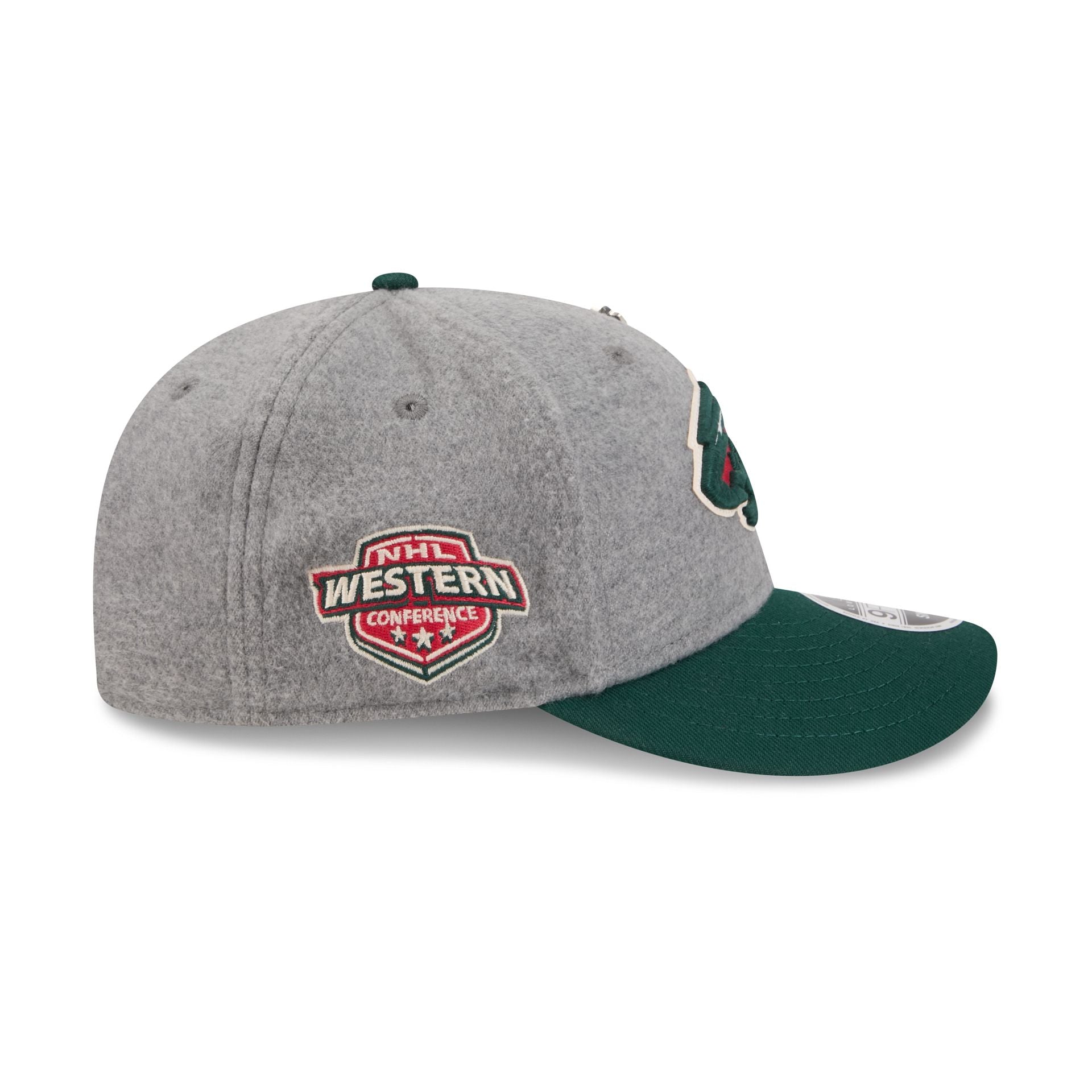 Minnesota Wild Heather Gray Wool Low Profile 9FIFTY Snapback Hat - Image 4