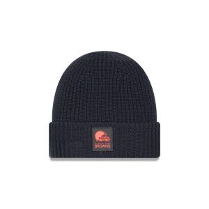 Cleveland Browns 2025 Sideline Cold Weather Steel Clouds Cuff Knit Bea
