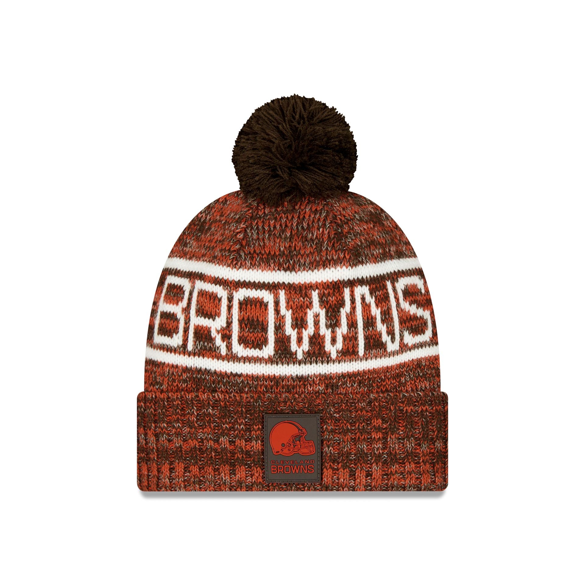 Cleveland Browns 2025 Sideline Cold Weather Pom Knit Hat - Image 2