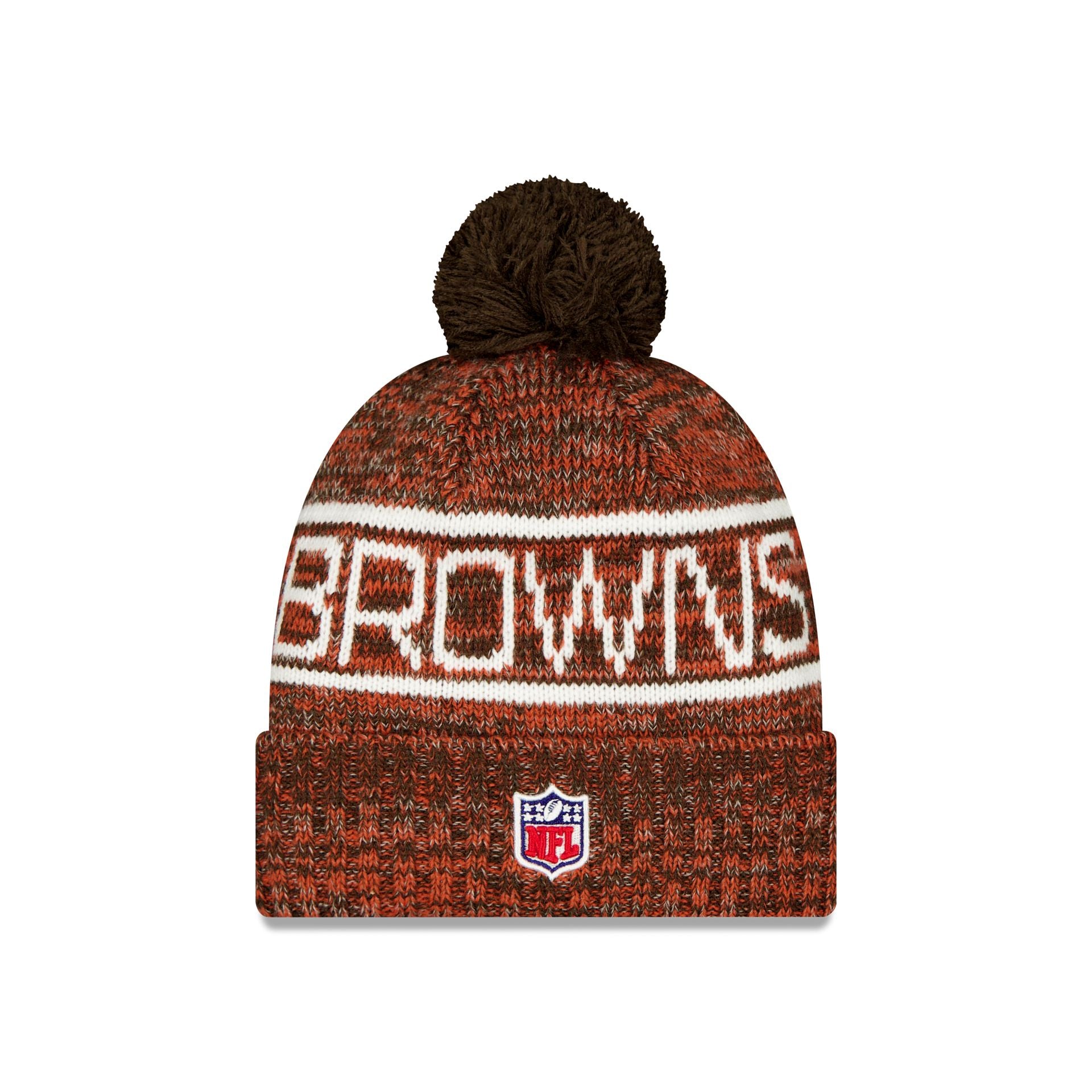 Cleveland Browns 2025 Sideline Cold Weather Pom Knit Hat - Image 5