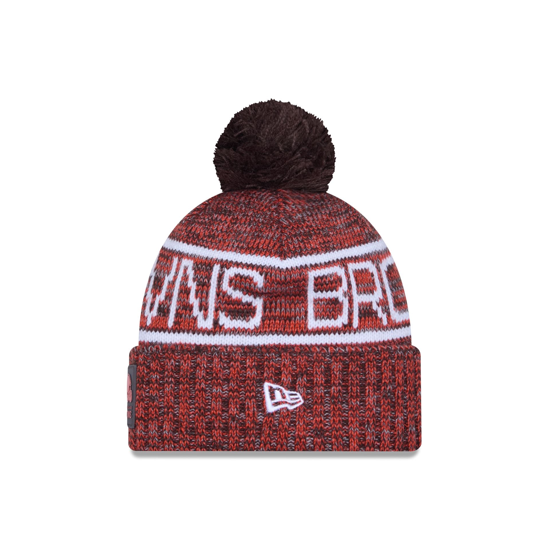 Cleveland Browns 2025 Sideline Cold Weather Pom Knit Hat - Image 3