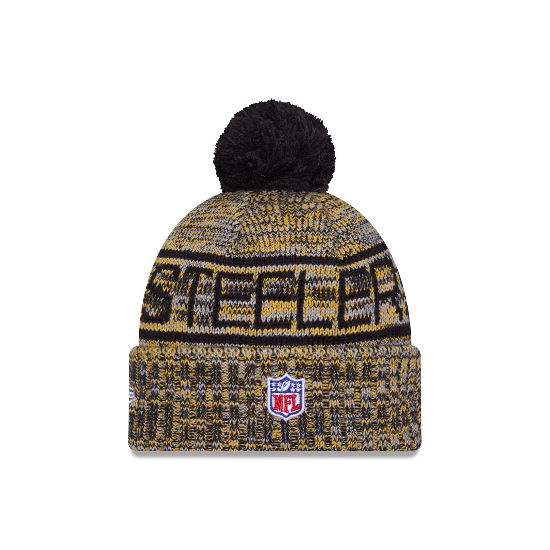 Pittsburgh Steelers 2025 Sideline Cold Weather Pom Knit Hat - Image 3