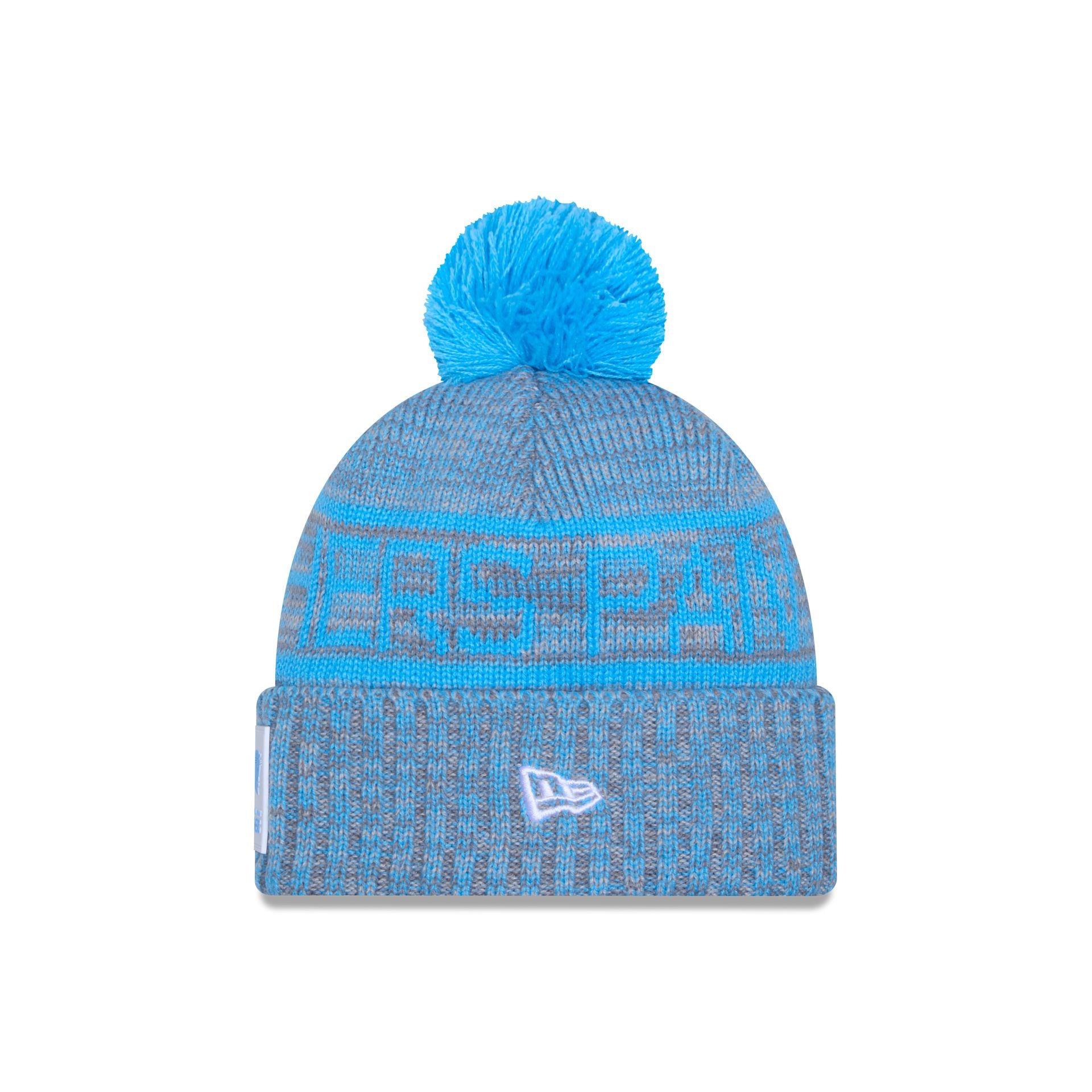 Carolina Panthers 2025 Sideline Cold Weather Gray Pom Knit Hat - Image 2