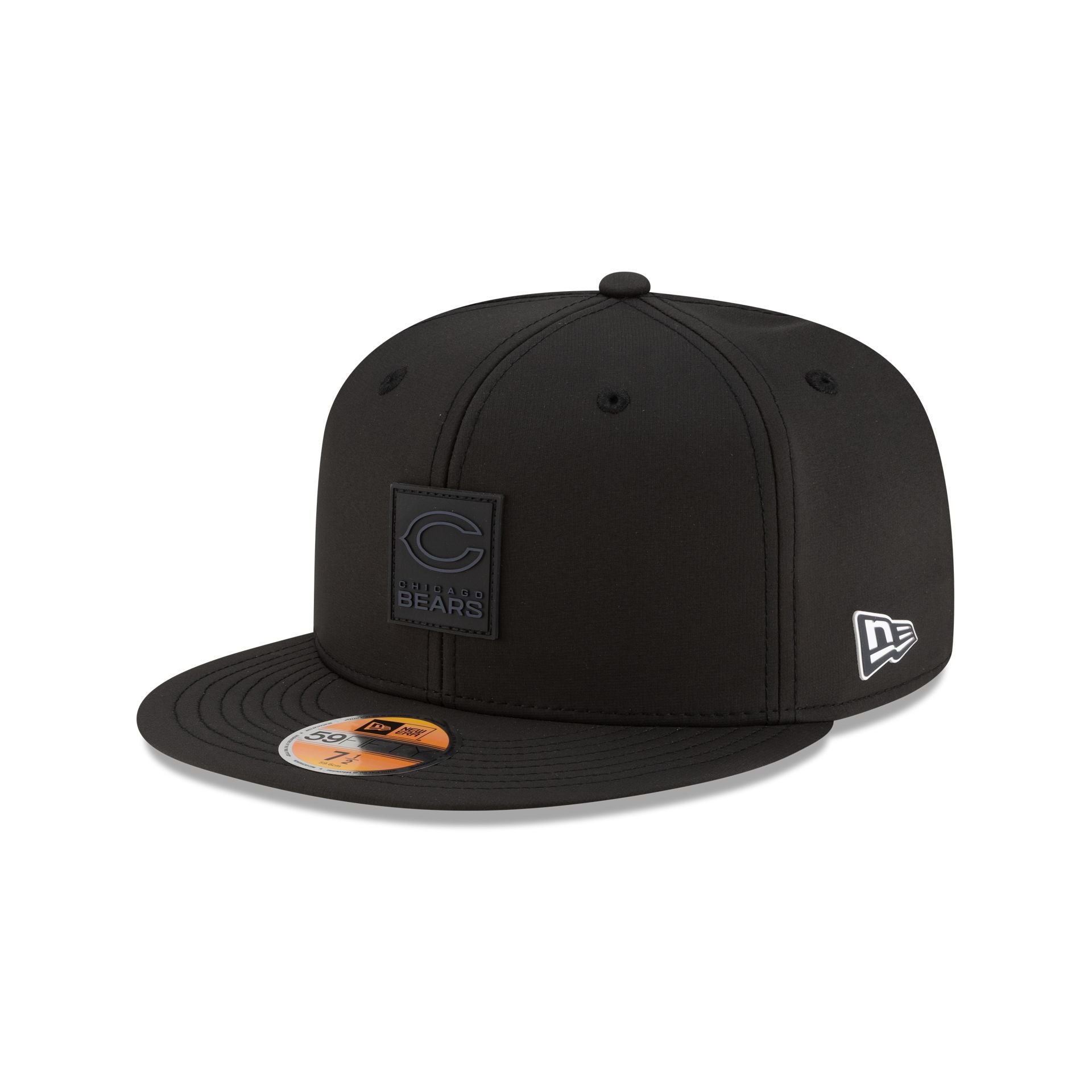 Chicago Bears 2025 Sideline Hot Weather Black C 59FIFTY Fitted Hat