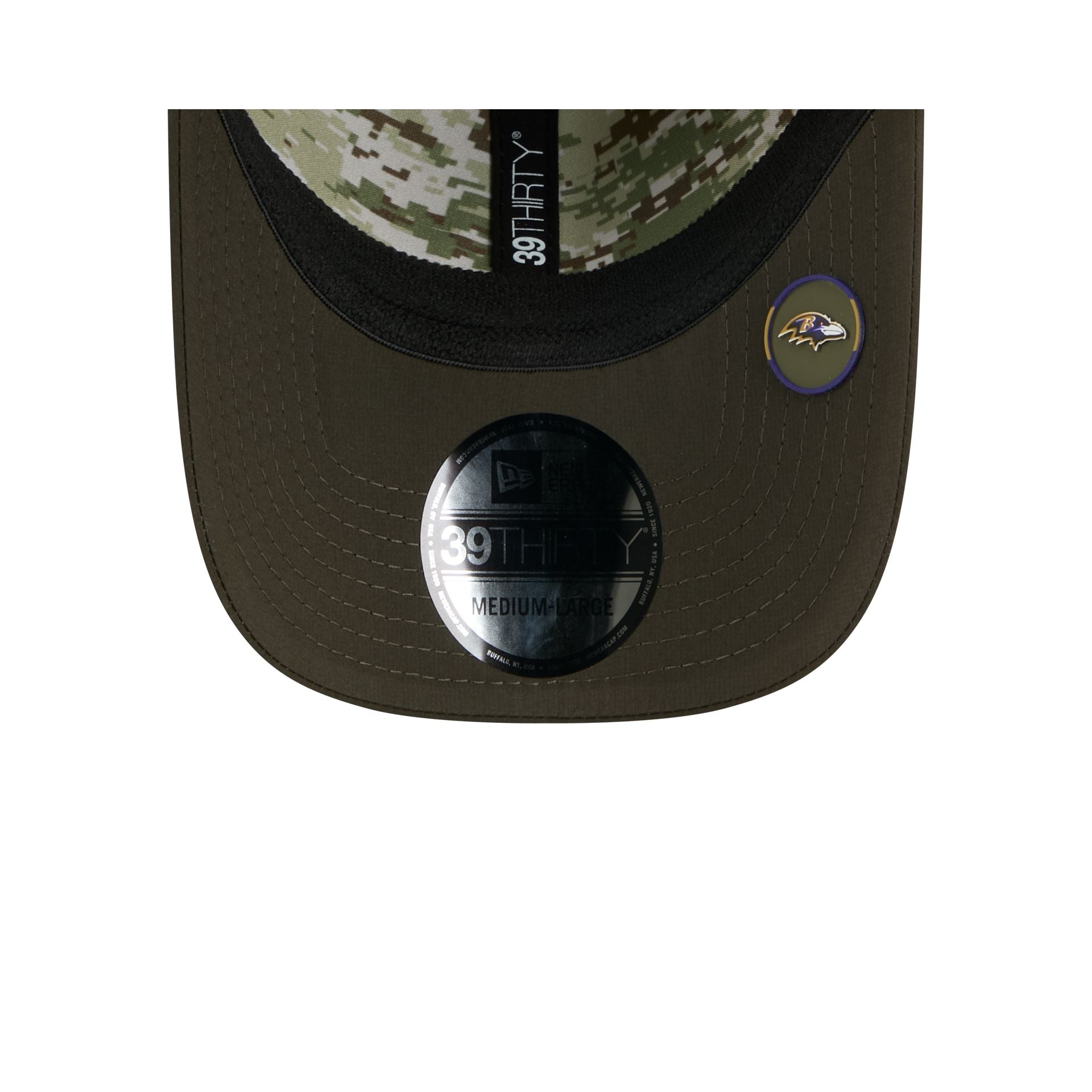 Baltimore Ravens 2025 Salute to Service 39THIRTY Stretch Fit Hat - Image 7