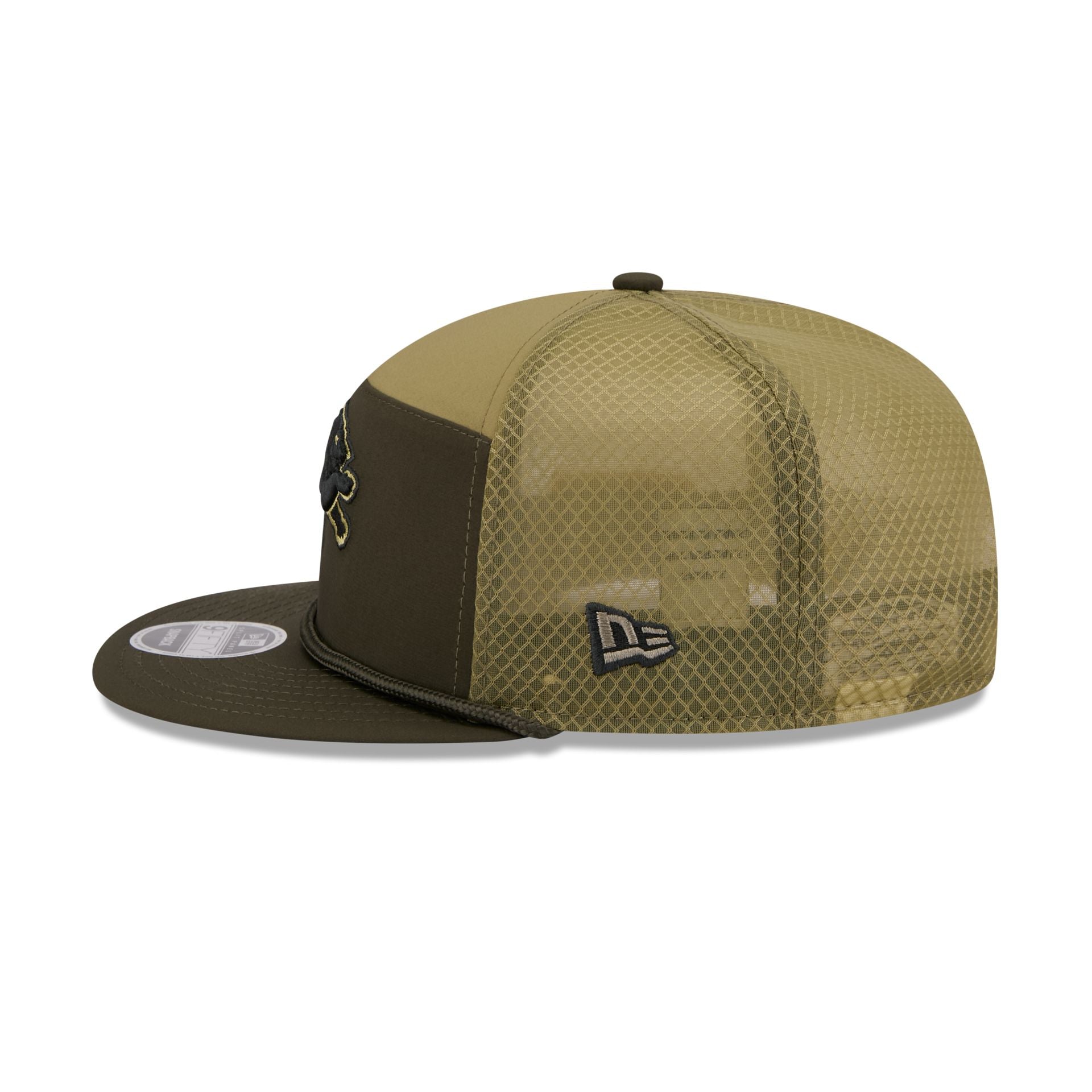 Detroit Lions 2025 Salute to Service Split Panel 9FIFTY Trucker Hat - Image 5