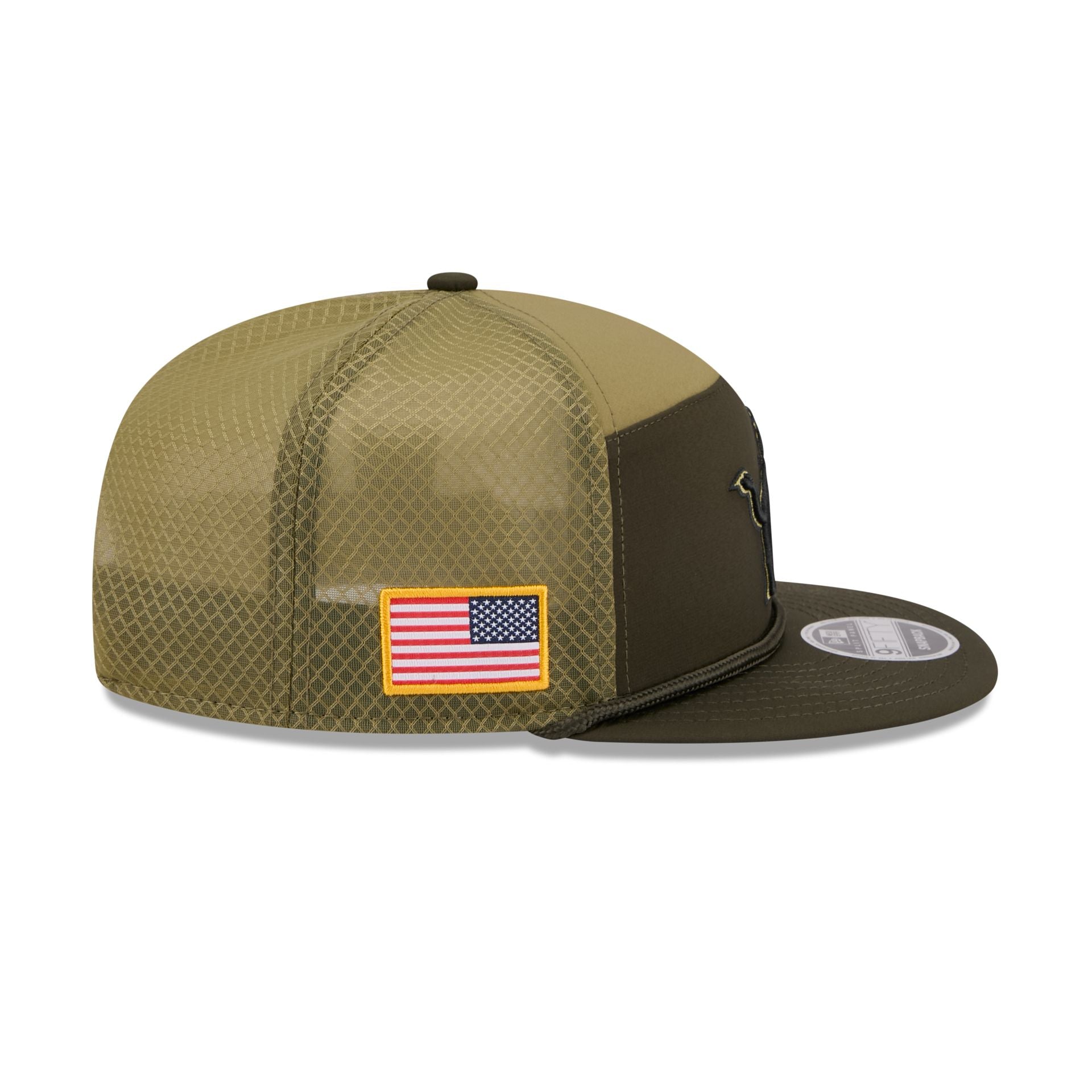 Detroit Lions 2025 Salute to Service Split Panel 9FIFTY Trucker Hat - Image 4