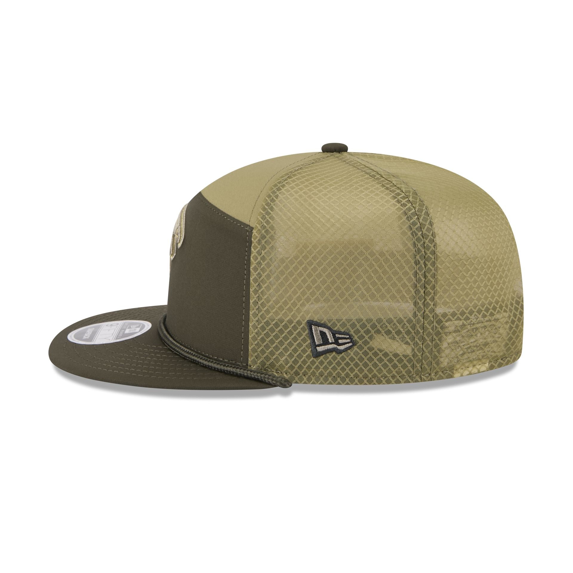 Atlanta Falcons 2025 Salute to Service Split Panel 9FIFTY Trucker Hat - Image 5