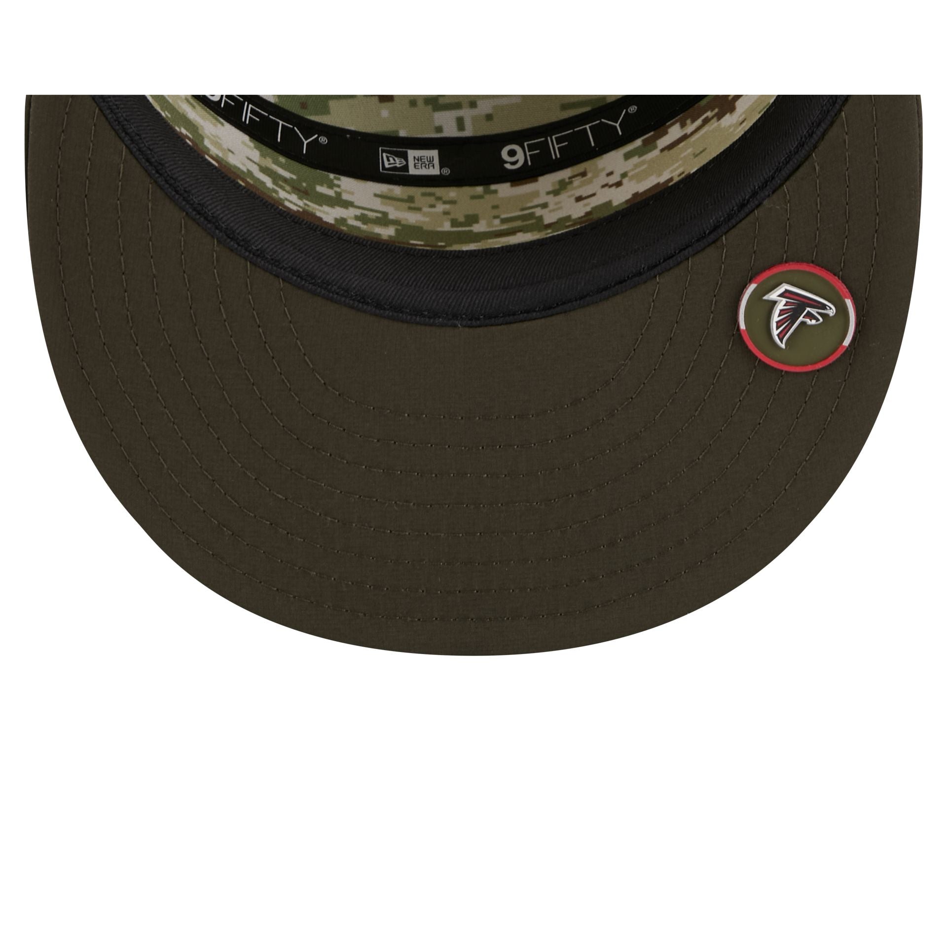 Atlanta Falcons 2025 Salute to Service Split Panel 9FIFTY Trucker Hat - Image 7