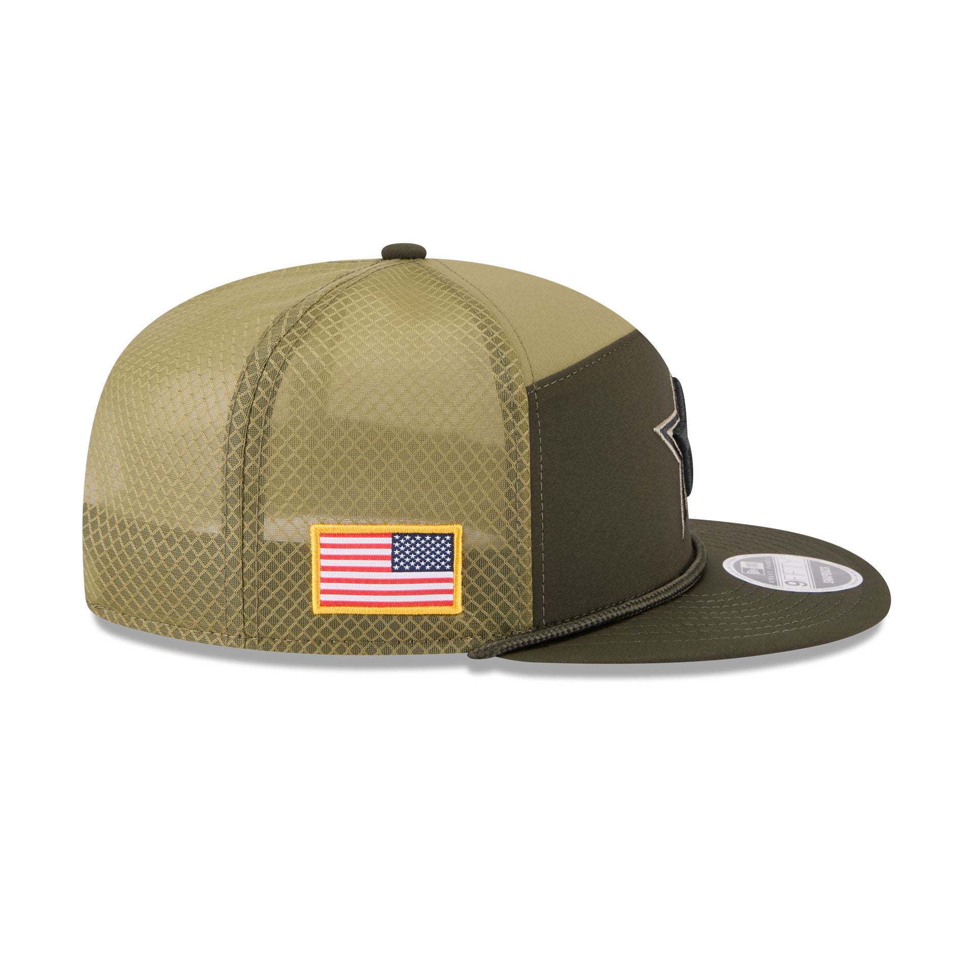 Dallas Cowboys 2025 Salute to Service Split Panel 9FIFTY Trucker Hat - Image 4
