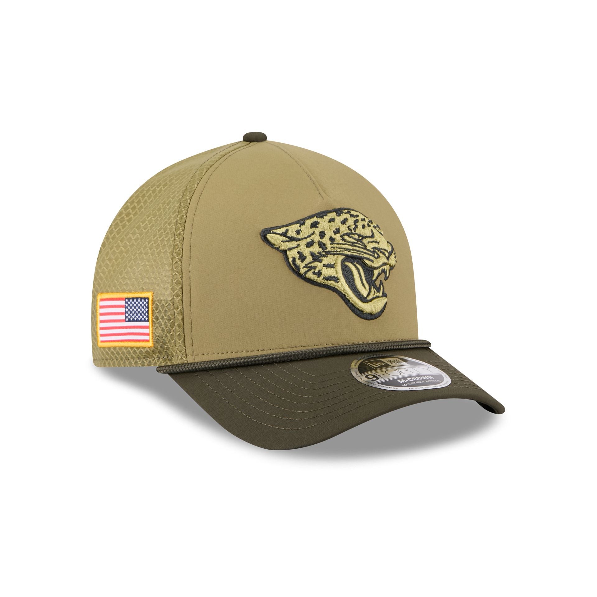 Jacksonville Jaguars 2025 Salute to Service 9FORTY M-Crown A-Frame Tru