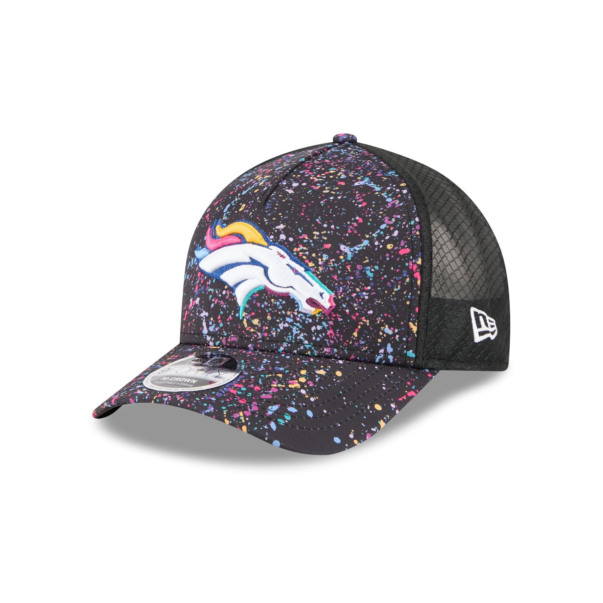 Denver Broncos 2025 Crucial Catch 9FORTY M-Crown A-Frame Trucker Hat - Image 3