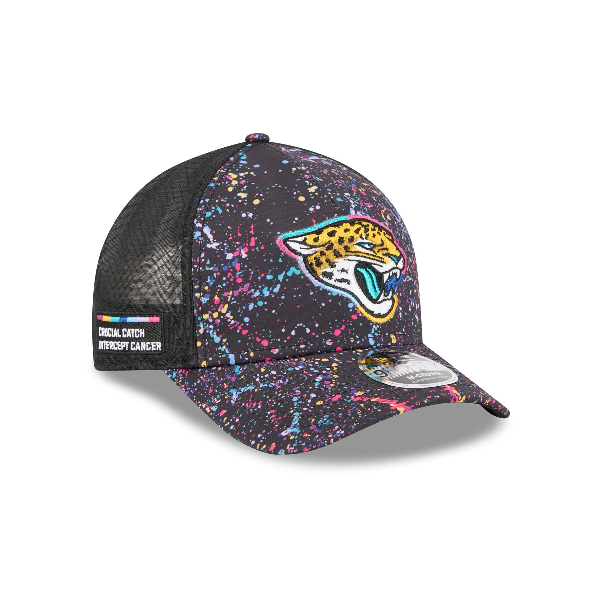 Jacksonville Jaguars 2025 Crucial Catch 9FORTY M-Crown A-Frame Trucker