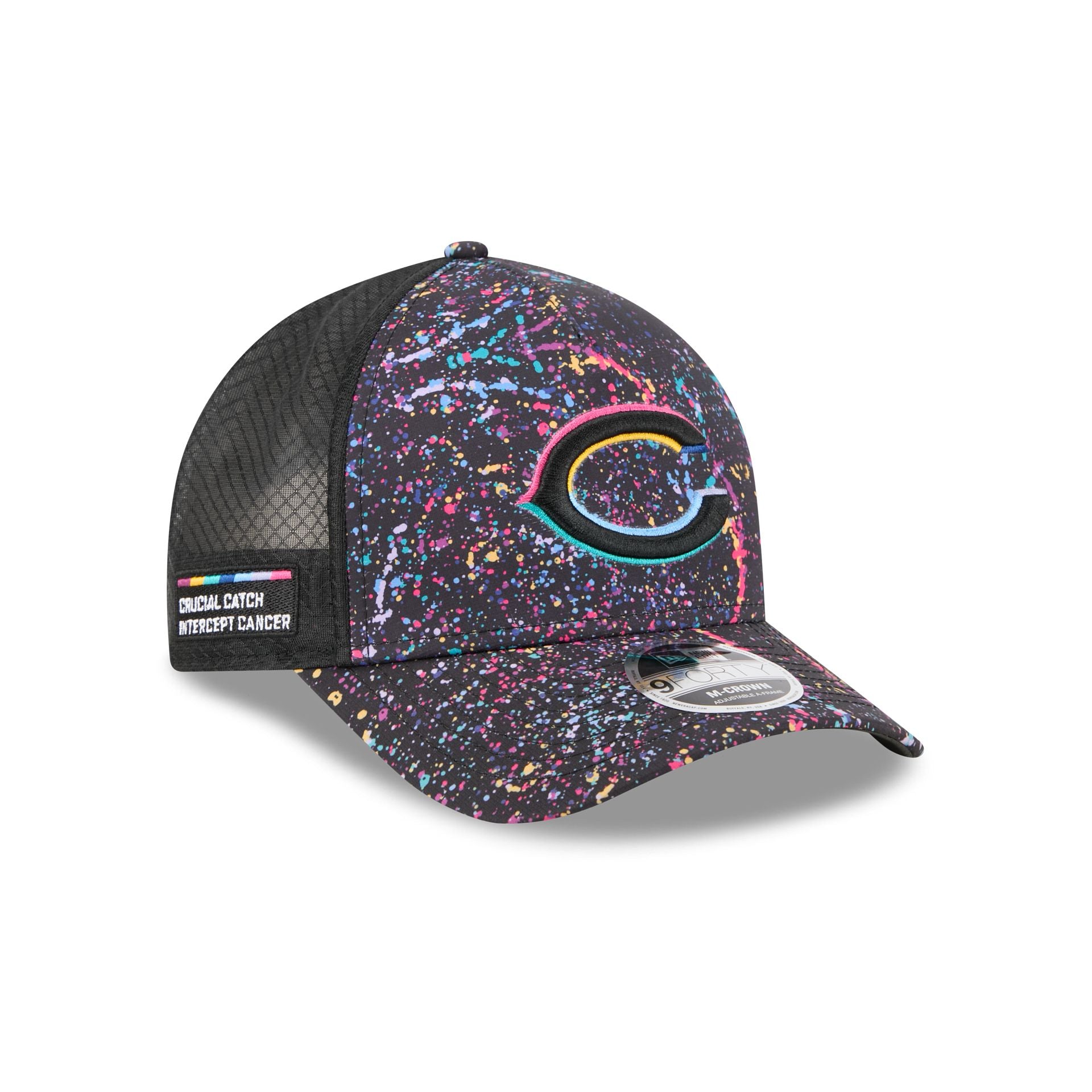 Chicago Bears 2025 Crucial Catch 9FORTY M-Crown A-Frame Trucker Hat