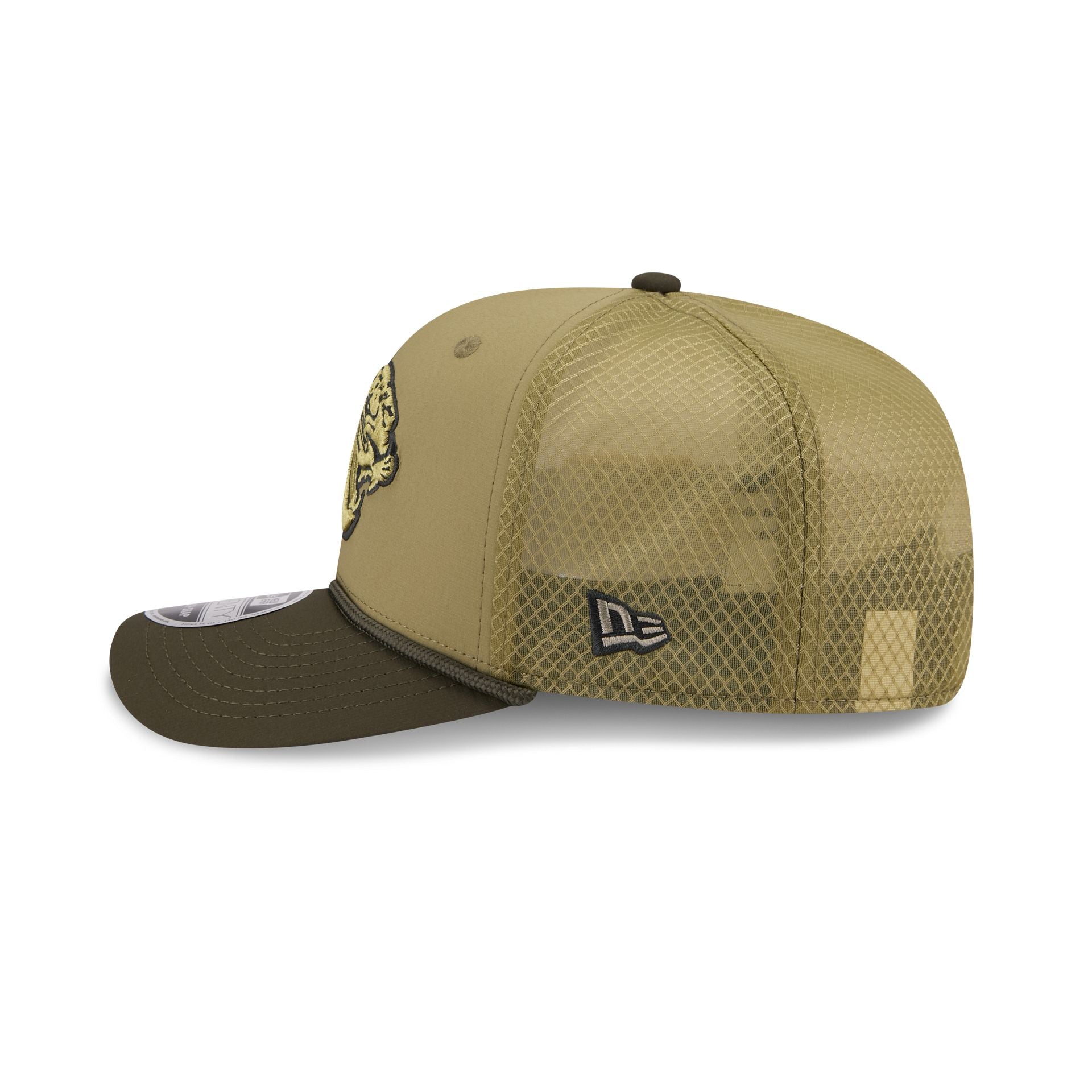 Jacksonville Jaguars 2025 Salute to Service 9SEVENTY Trucker Hat - Image 5