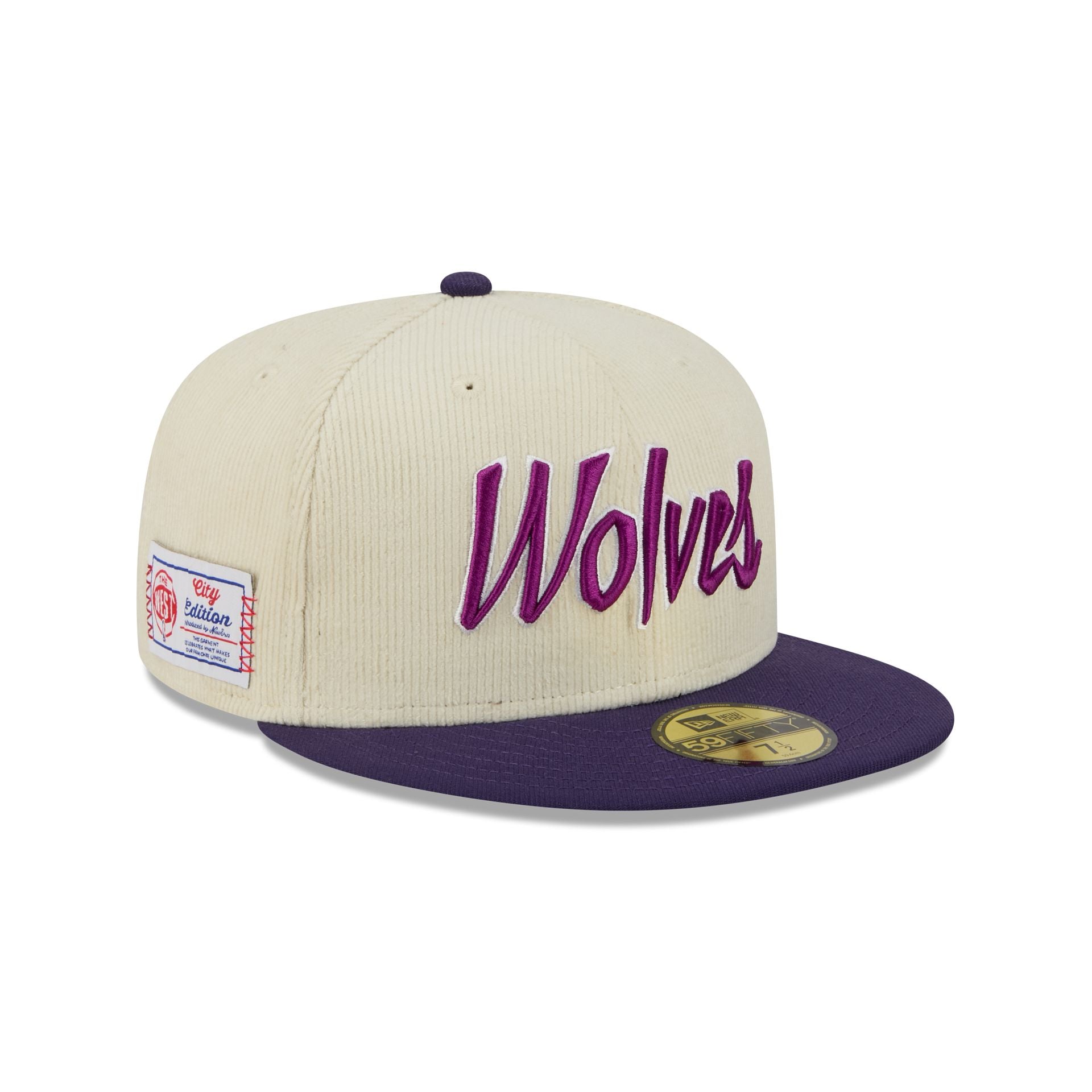 Minnesota Timberwolves 2025 City Edition Chrome White Corduroy 59FIFTY