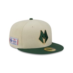 Milwaukee Bucks 2025 City Edition Chrome White Corduroy 59FIFTY Fitted