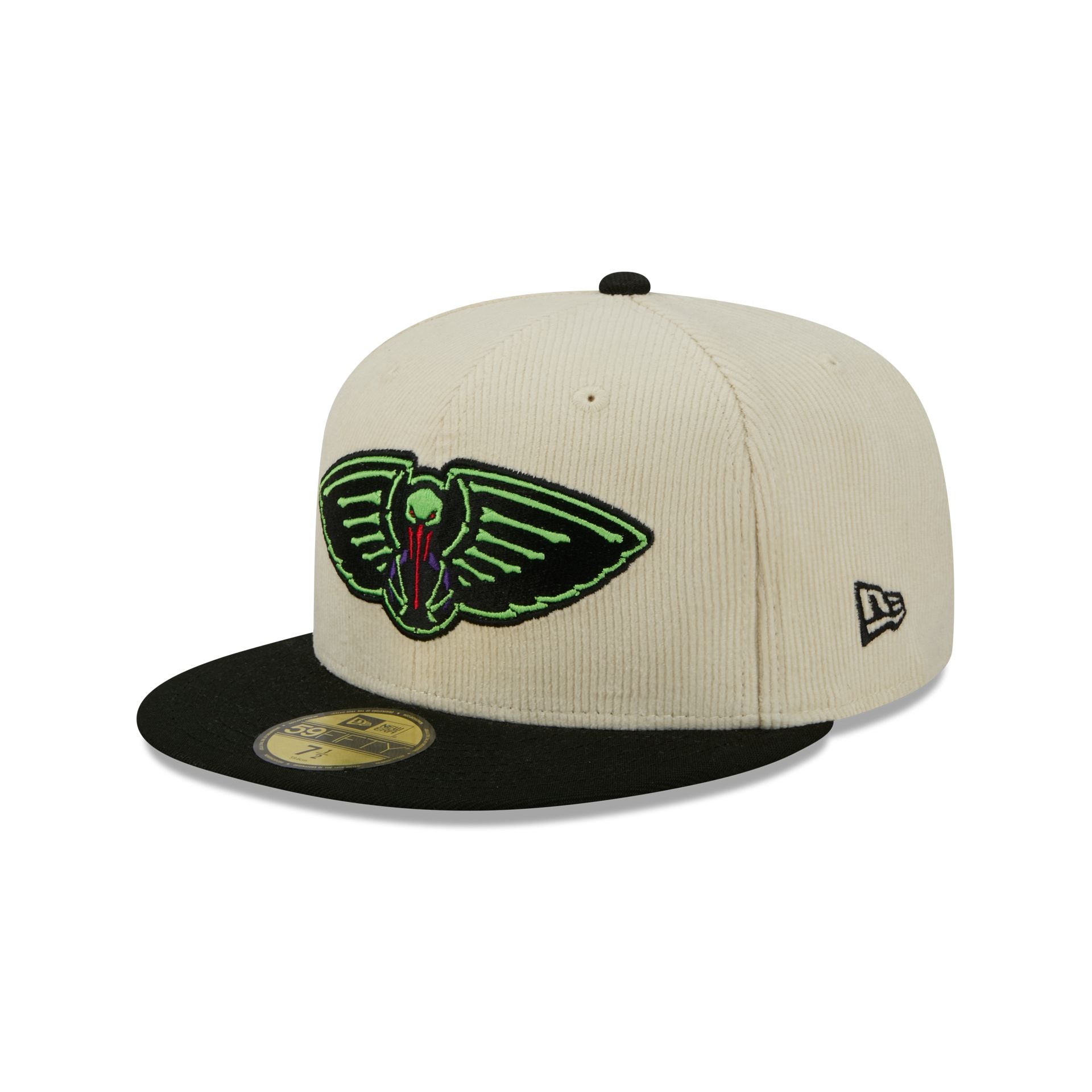 New Orleans Pelicans 2025 City Edition Chrome White Corduroy 59FIFTY Fitted Hat - Image 3