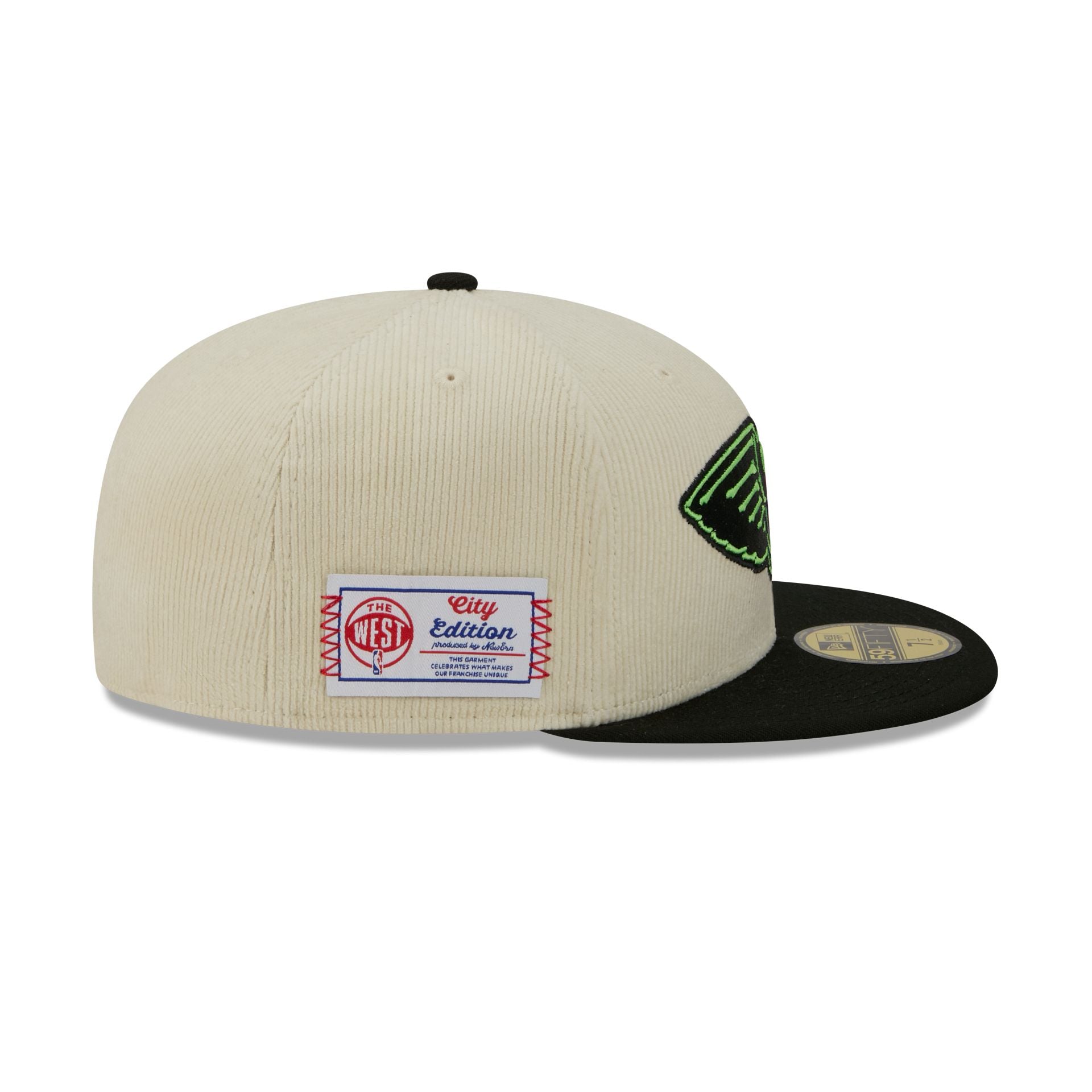 New Orleans Pelicans 2025 City Edition Chrome White Corduroy 59FIFTY Fitted Hat - Image 4