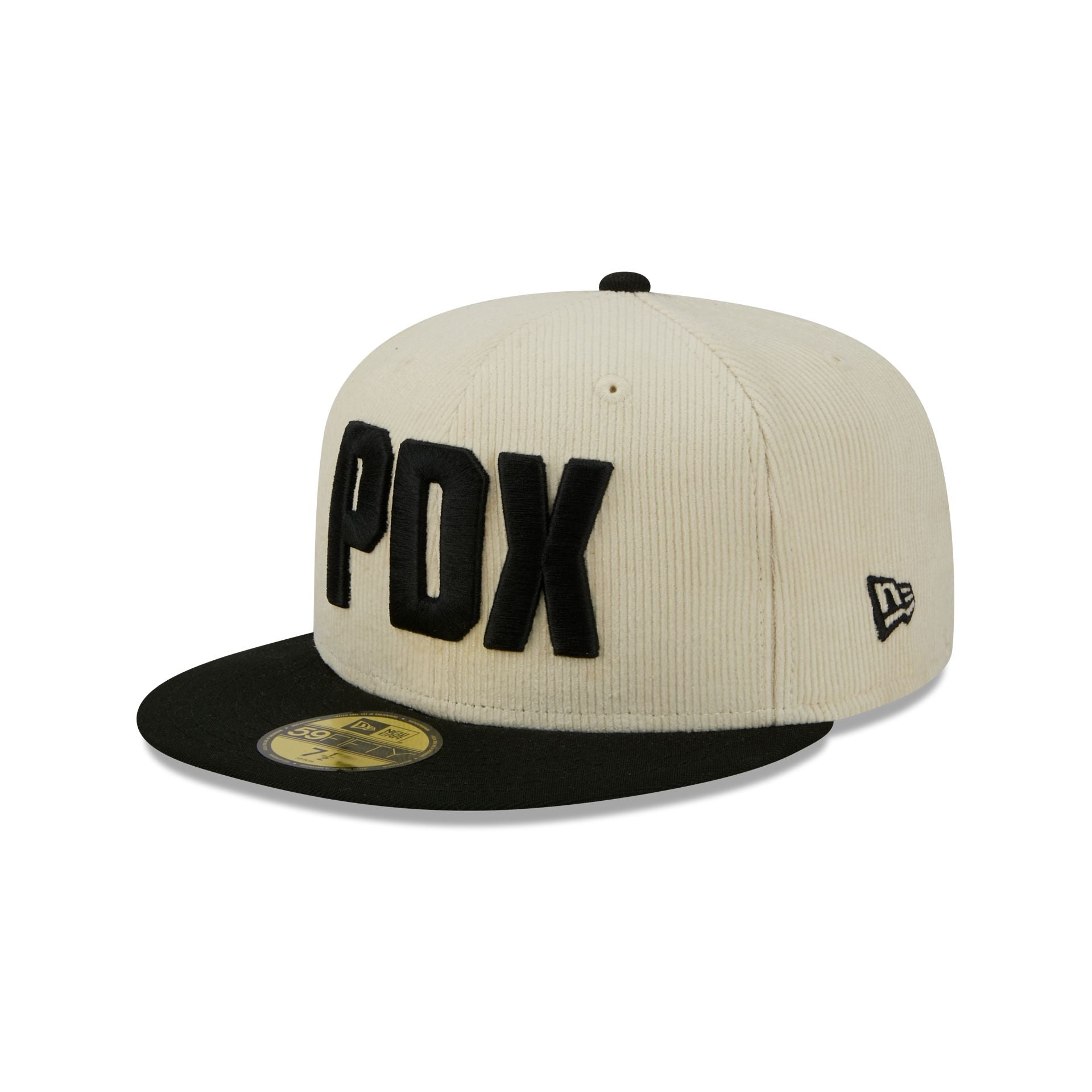 Portland Trail Blazers 2025 City Edition Chrome White Corduroy 59FIFTY Fitted Hat - Image 3