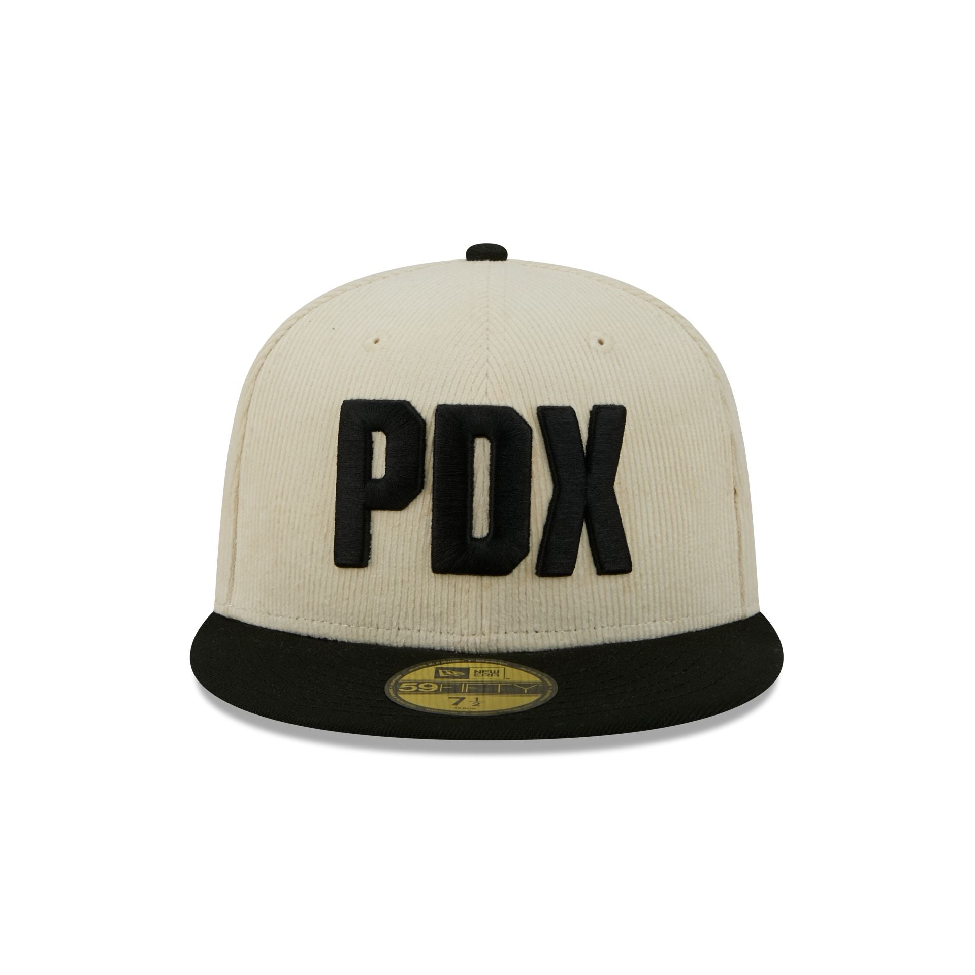 Portland Trail Blazers 2025 City Edition Chrome White Corduroy 59FIFTY Fitted Hat - Image 2