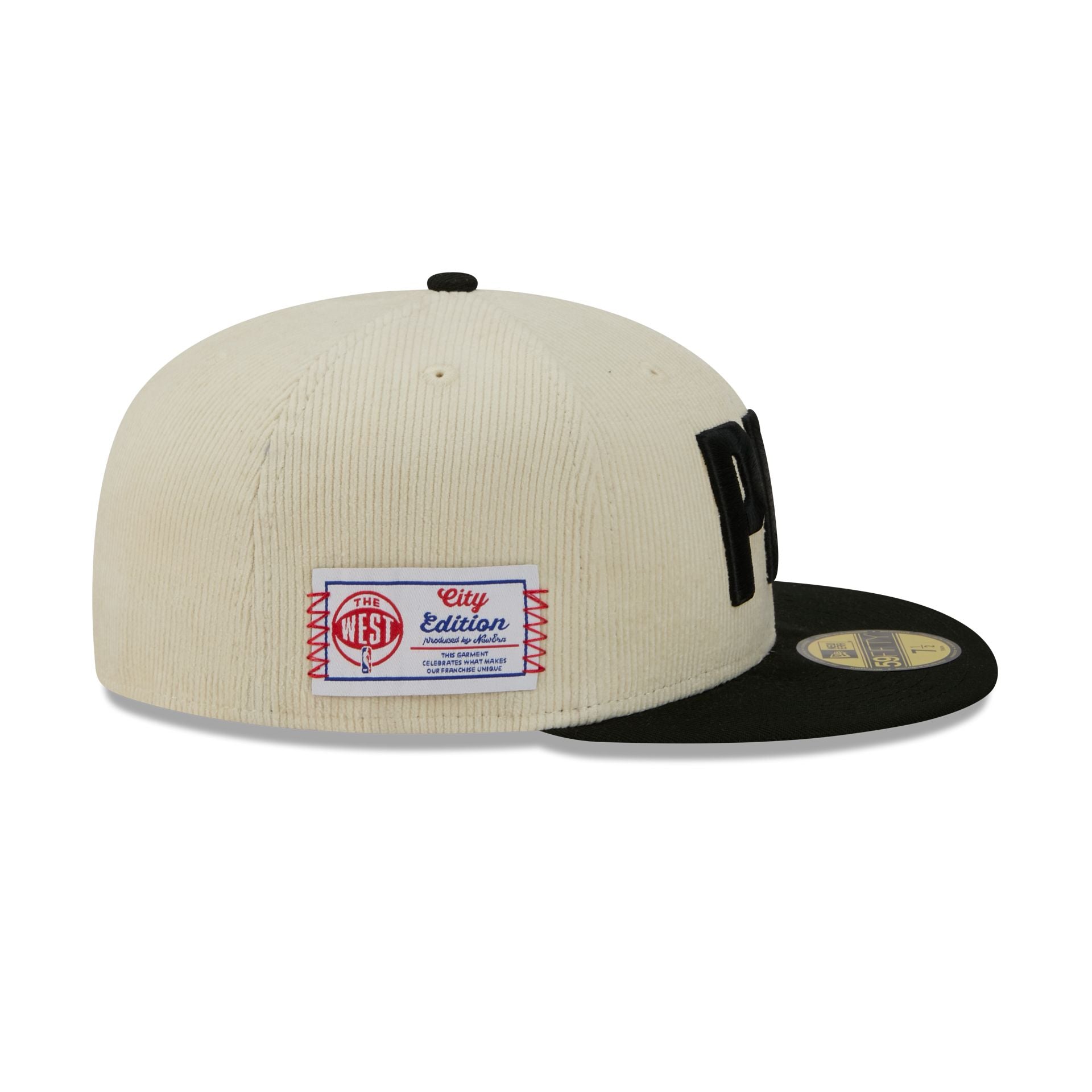 Portland Trail Blazers 2025 City Edition Chrome White Corduroy 59FIFTY Fitted Hat - Image 4