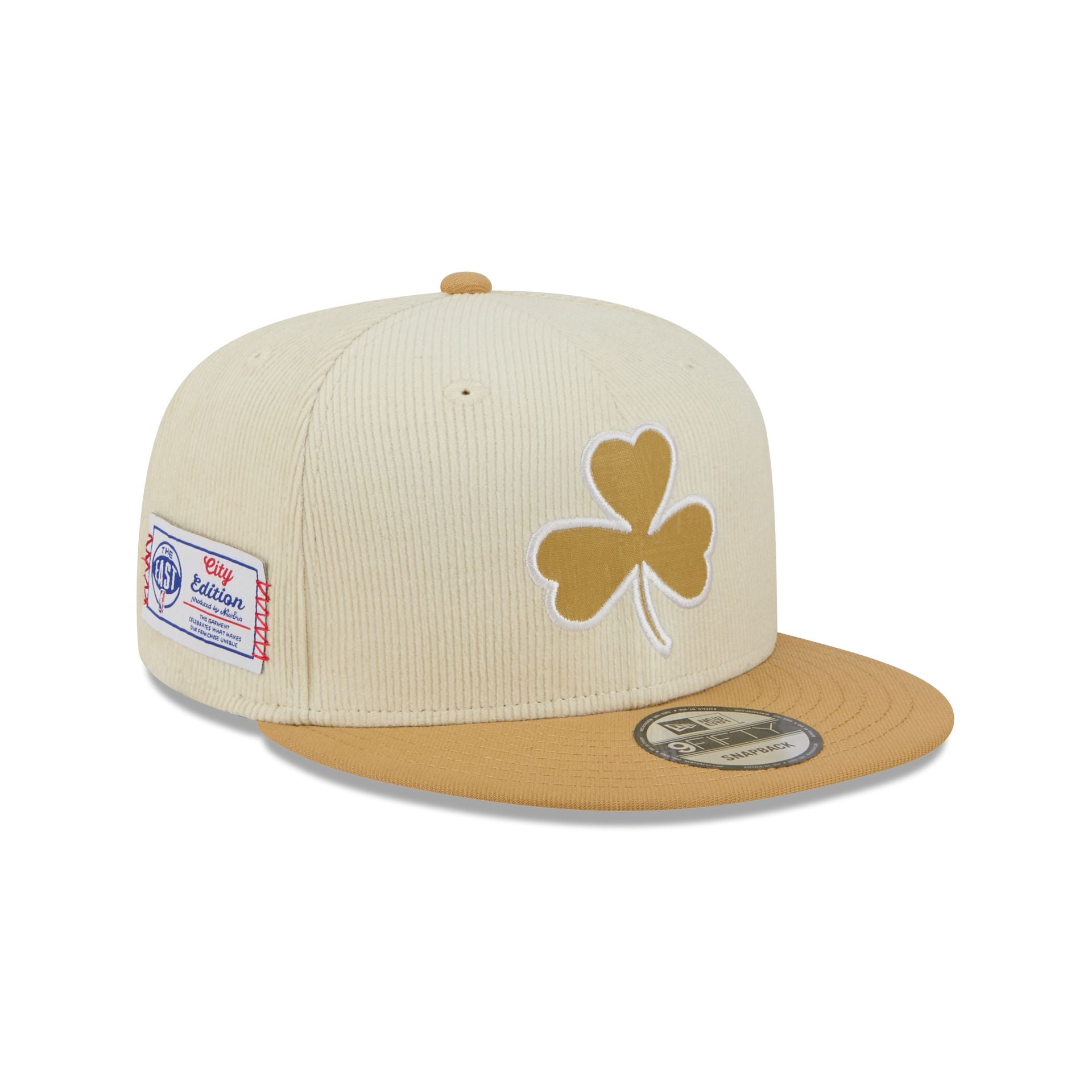 Boston Celtics 2025 City Edition Chrome White Corduroy 9FIFTY Snapback