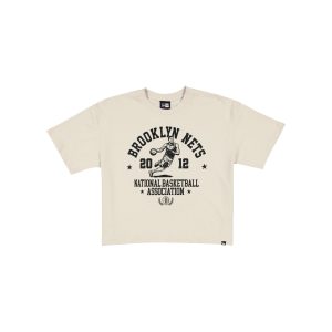 Brooklyn Nets Throwback Prep Stone Women's Cropped T-Shirt