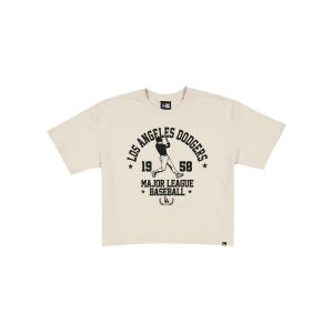 Los Angeles Dodgers Throwback Prep Stone Women's Cropped T-Shirt
